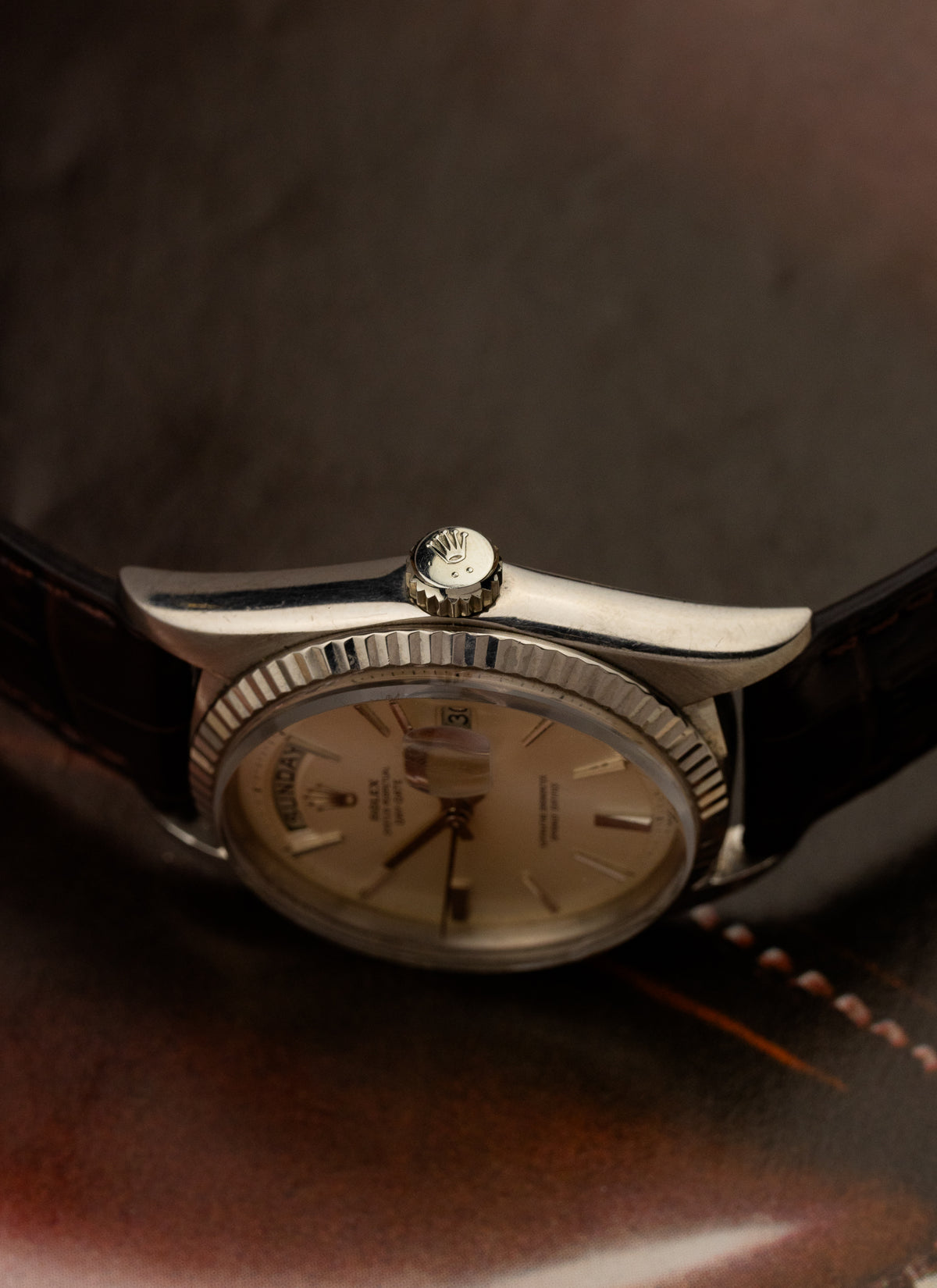 1967 18K Rolex Day-Date White Gold 1803 Serviced