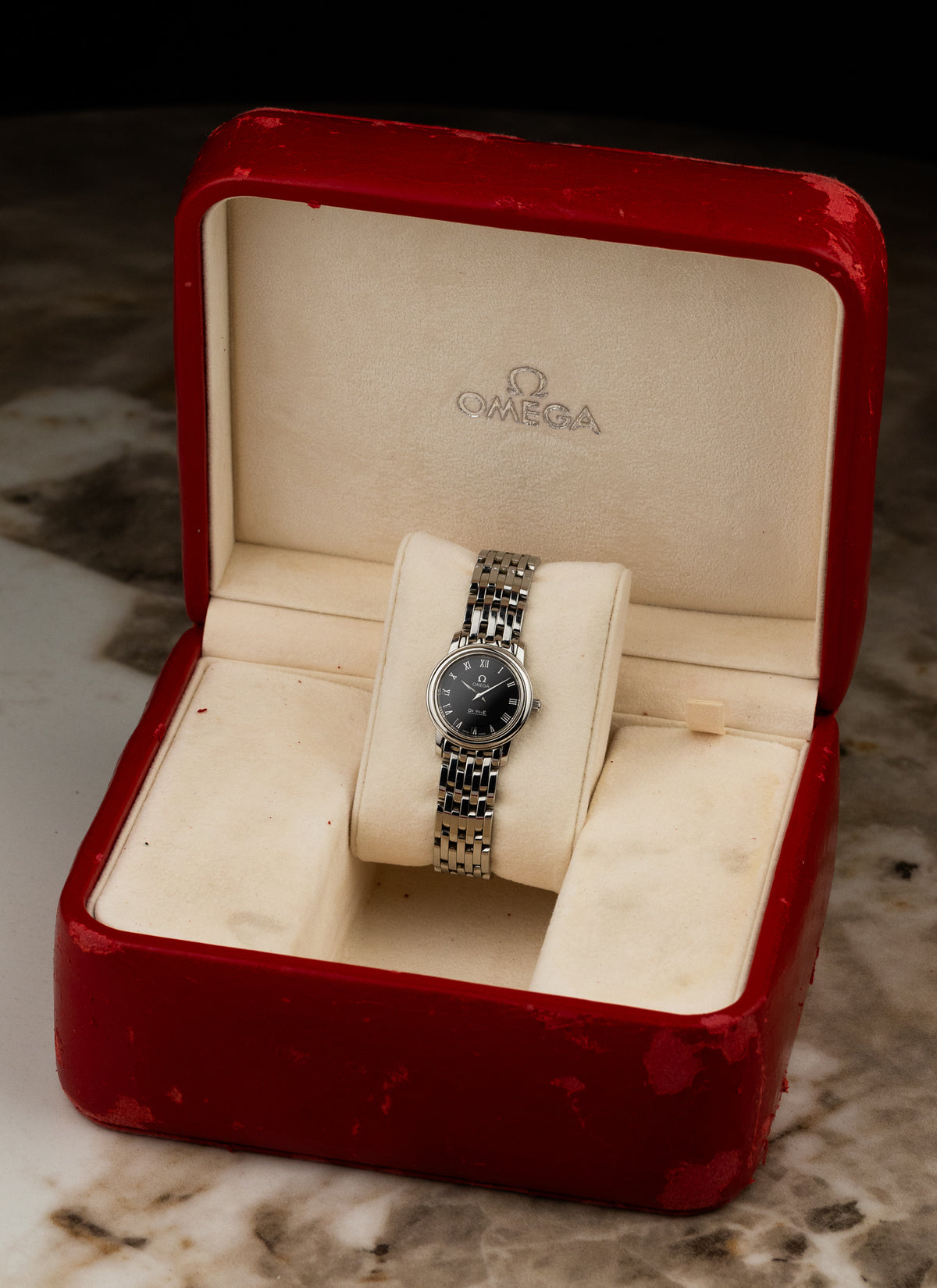 2010s Lady Omega De Ville Prestige 595.1055 cal. 1456 Box