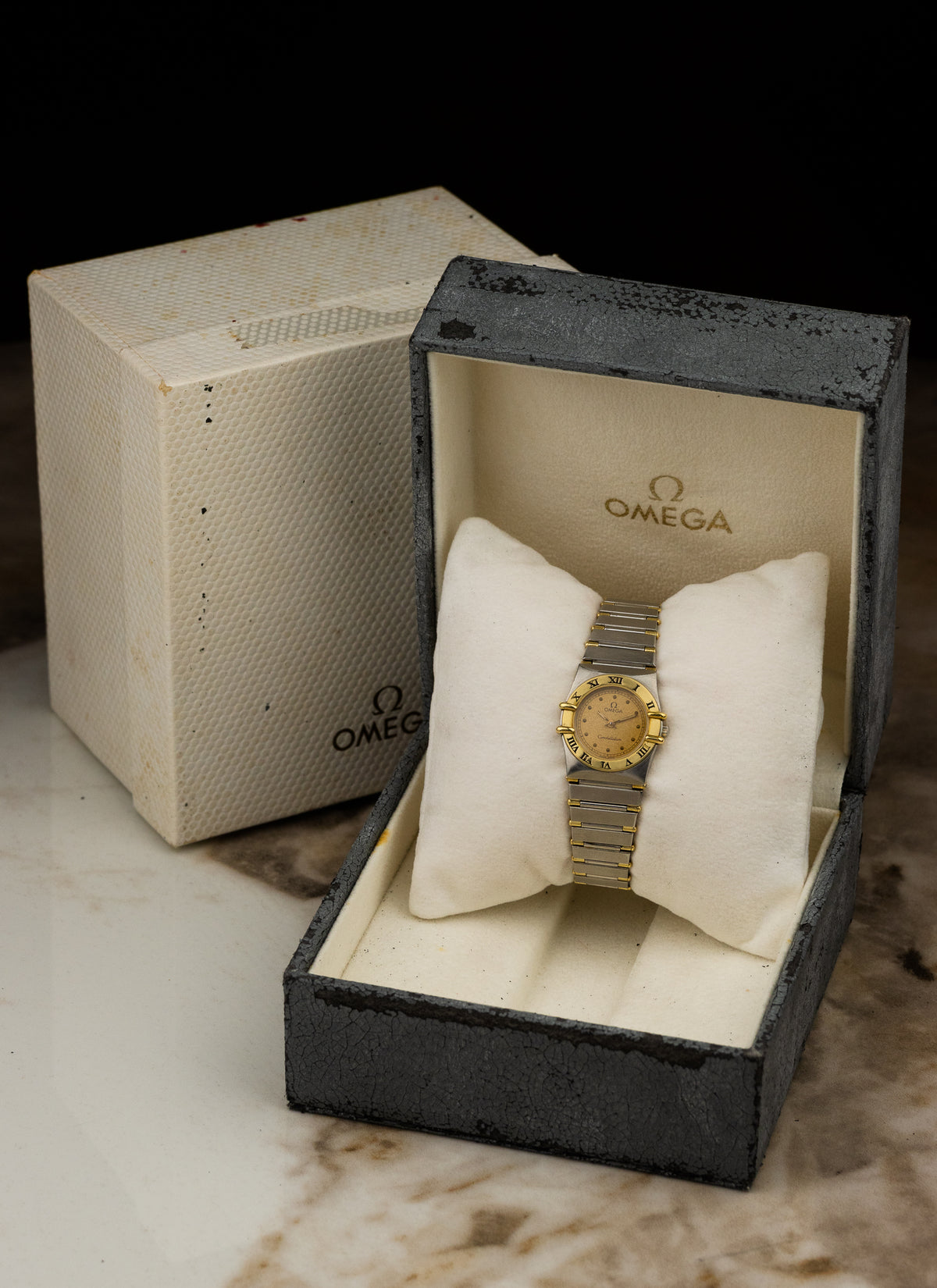 1984 Lady Omega Constellation Manhattan Bicolor 795.0849 cal. 1455 Box