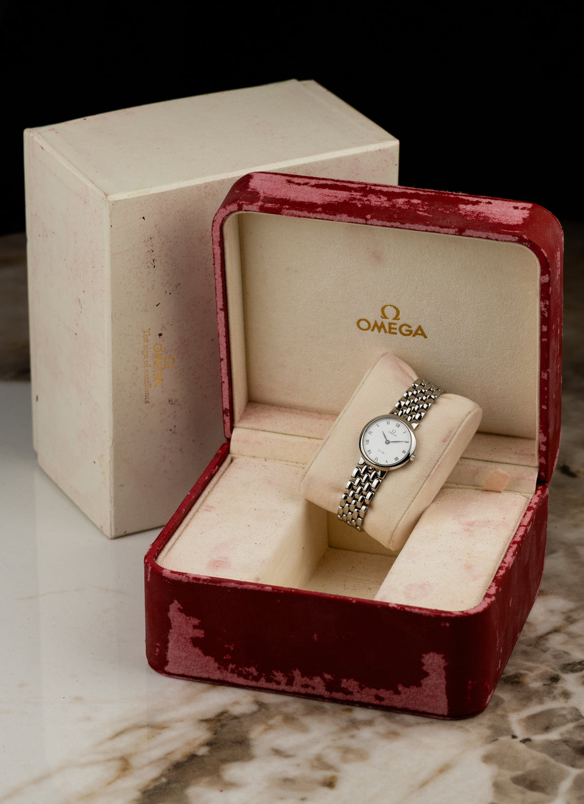 1993 Lady Omega De Ville Bracelet 795.1111 cal. 1470 Box