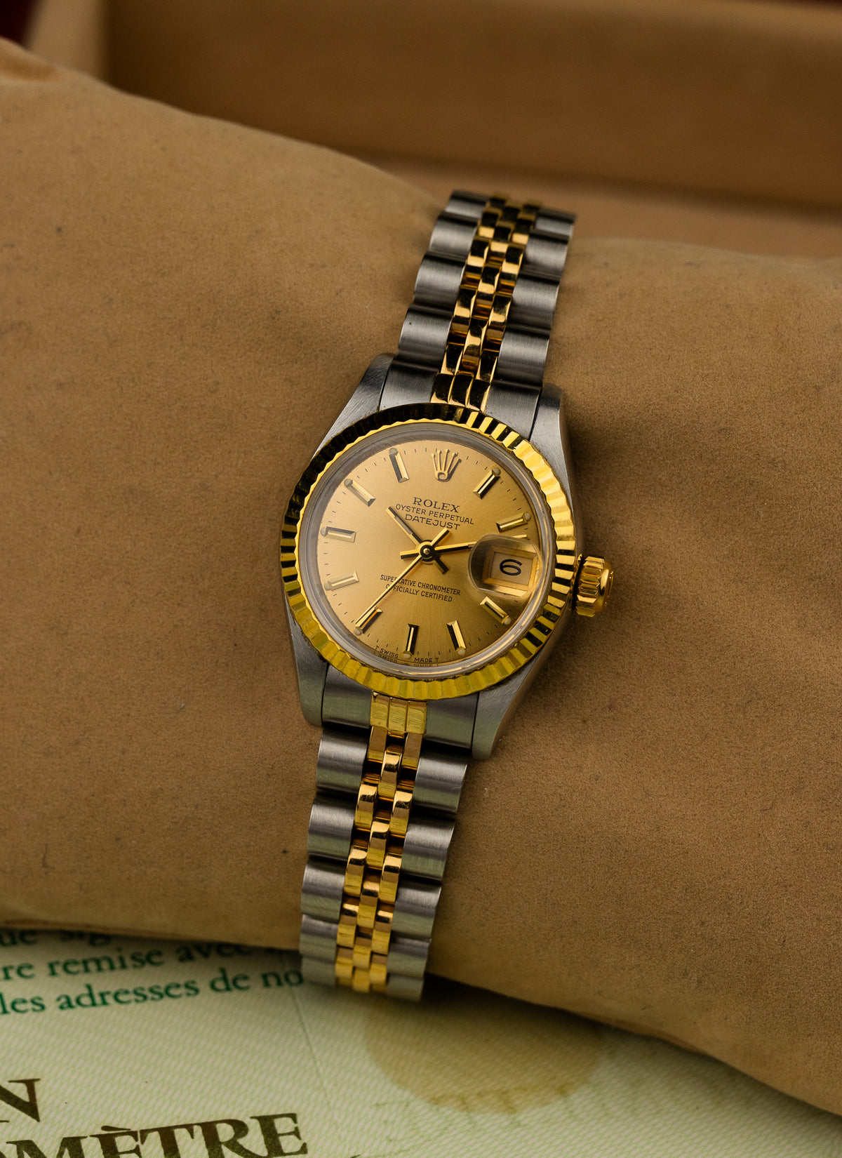 1986 Lady Rolex Datejust Bicolor Champagne Dial 69173 Serviced Full Set