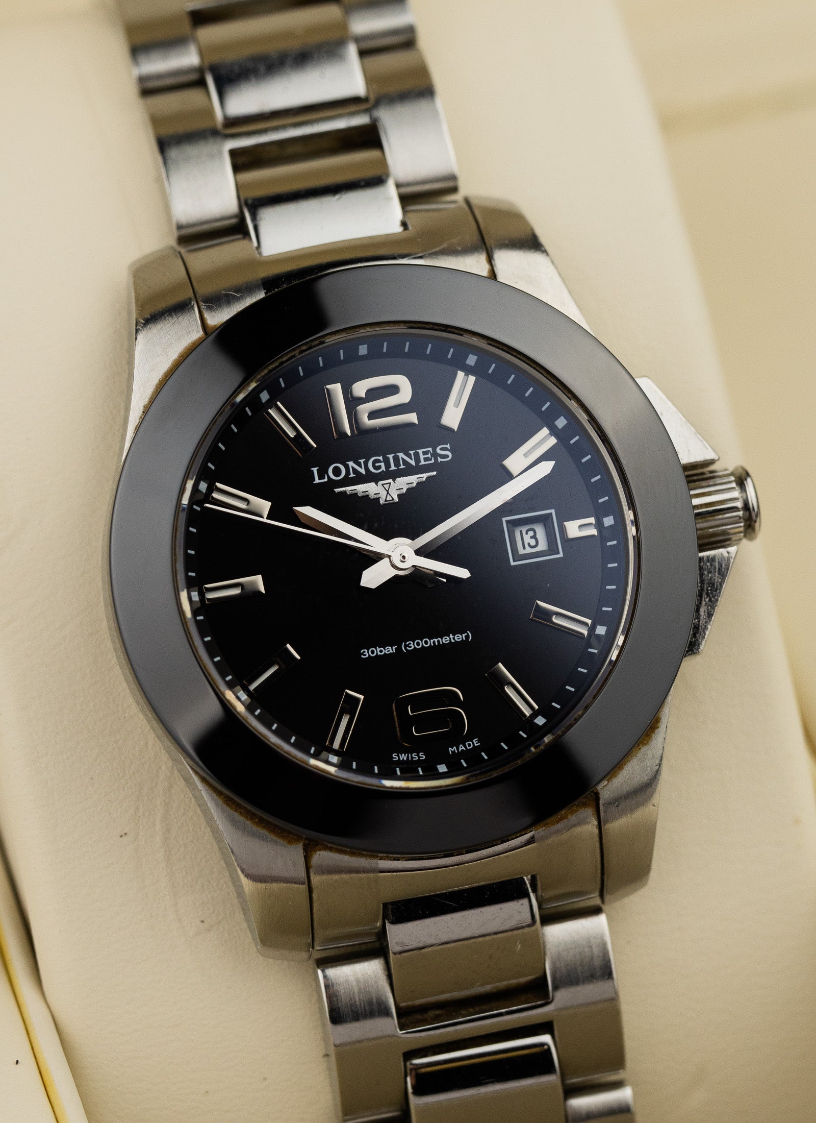 2010 Lady Longines Conquest Ceramic L3.257.4 cal. L.250.2 Full Set