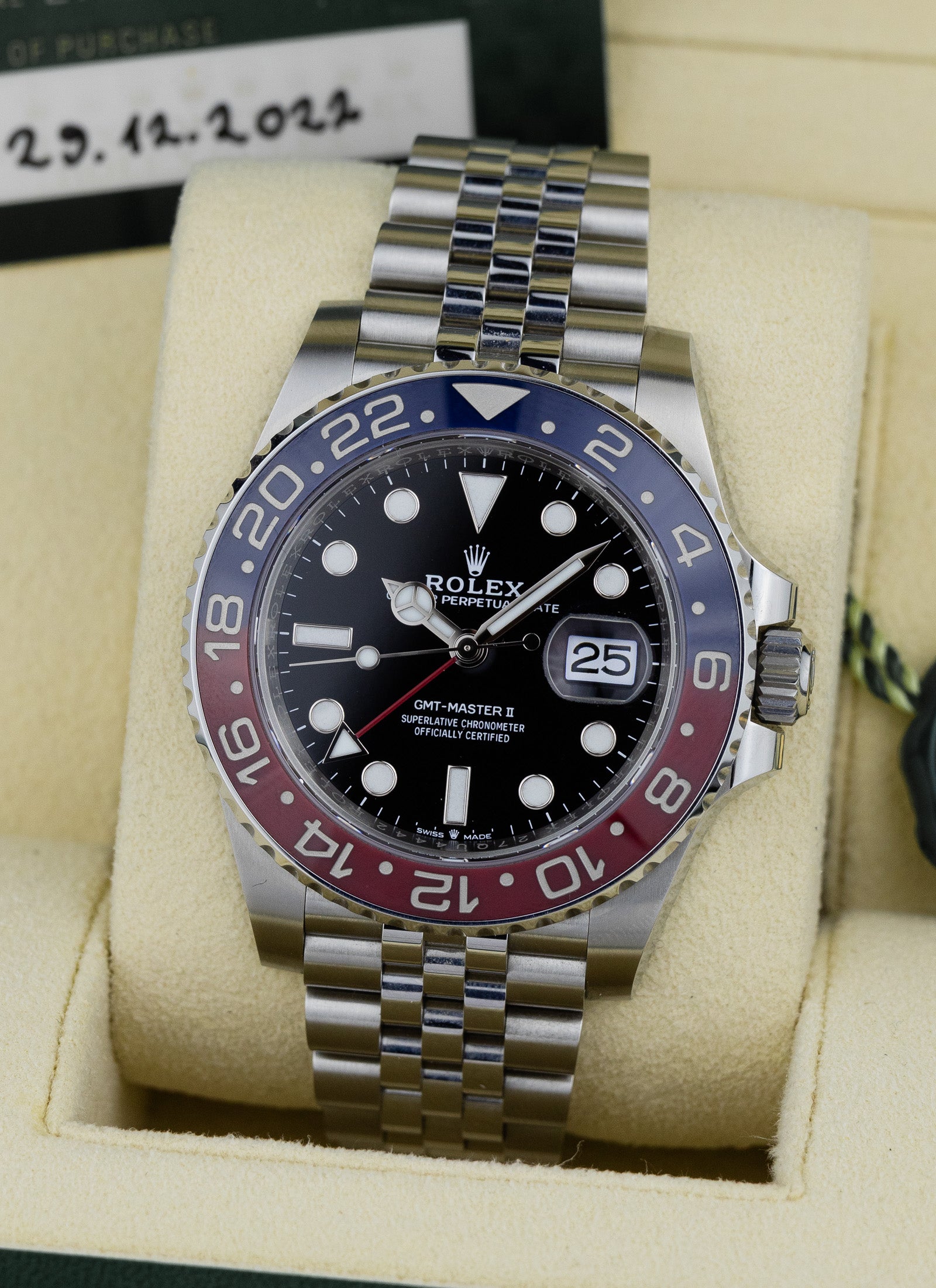 2022 Rolex GMT Master II Pepsi Jubilee 12610BLRO Full Set