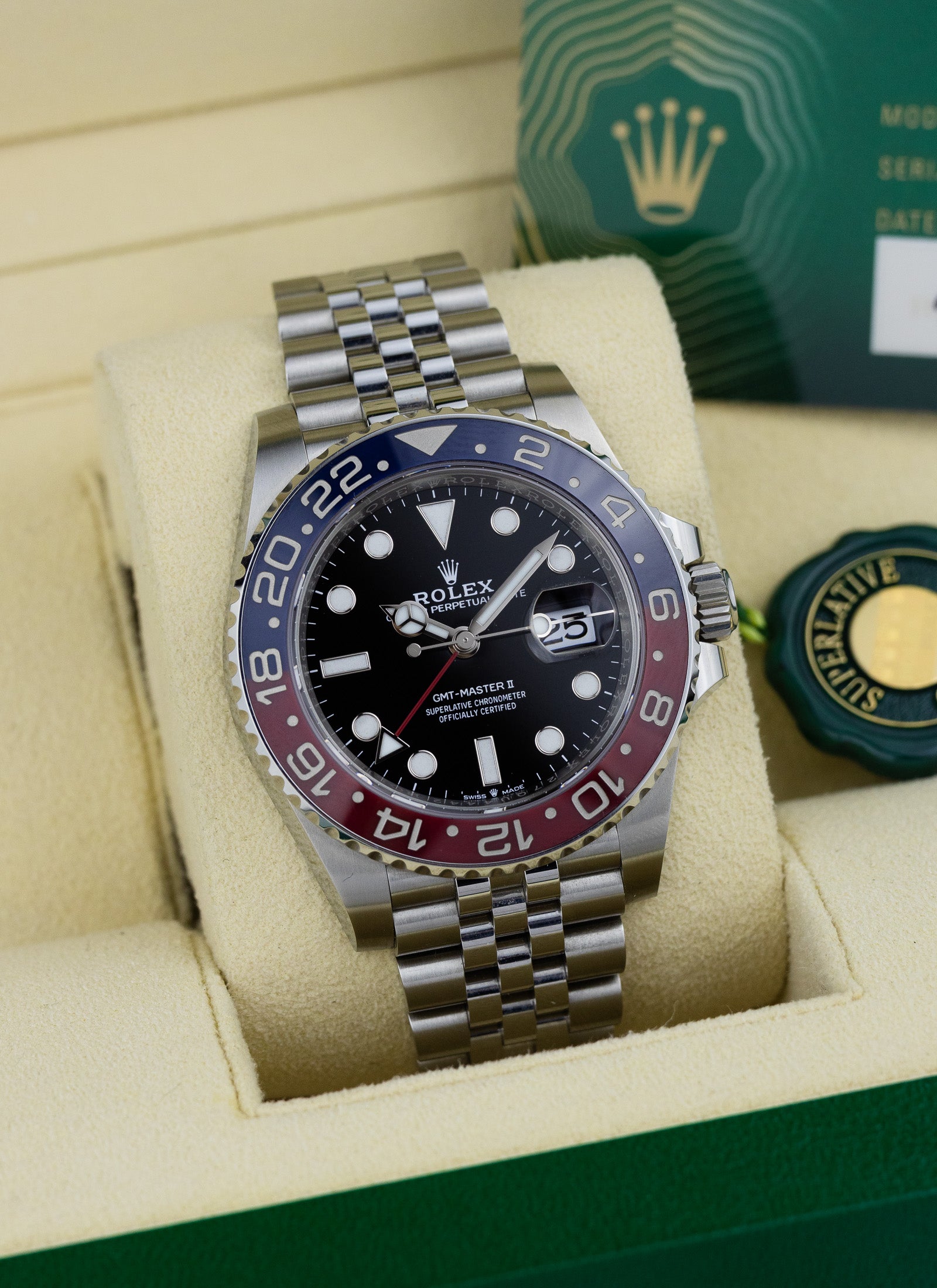 2022 Rolex GMT Master II Pepsi Jubilee 12610BLRO Full Set