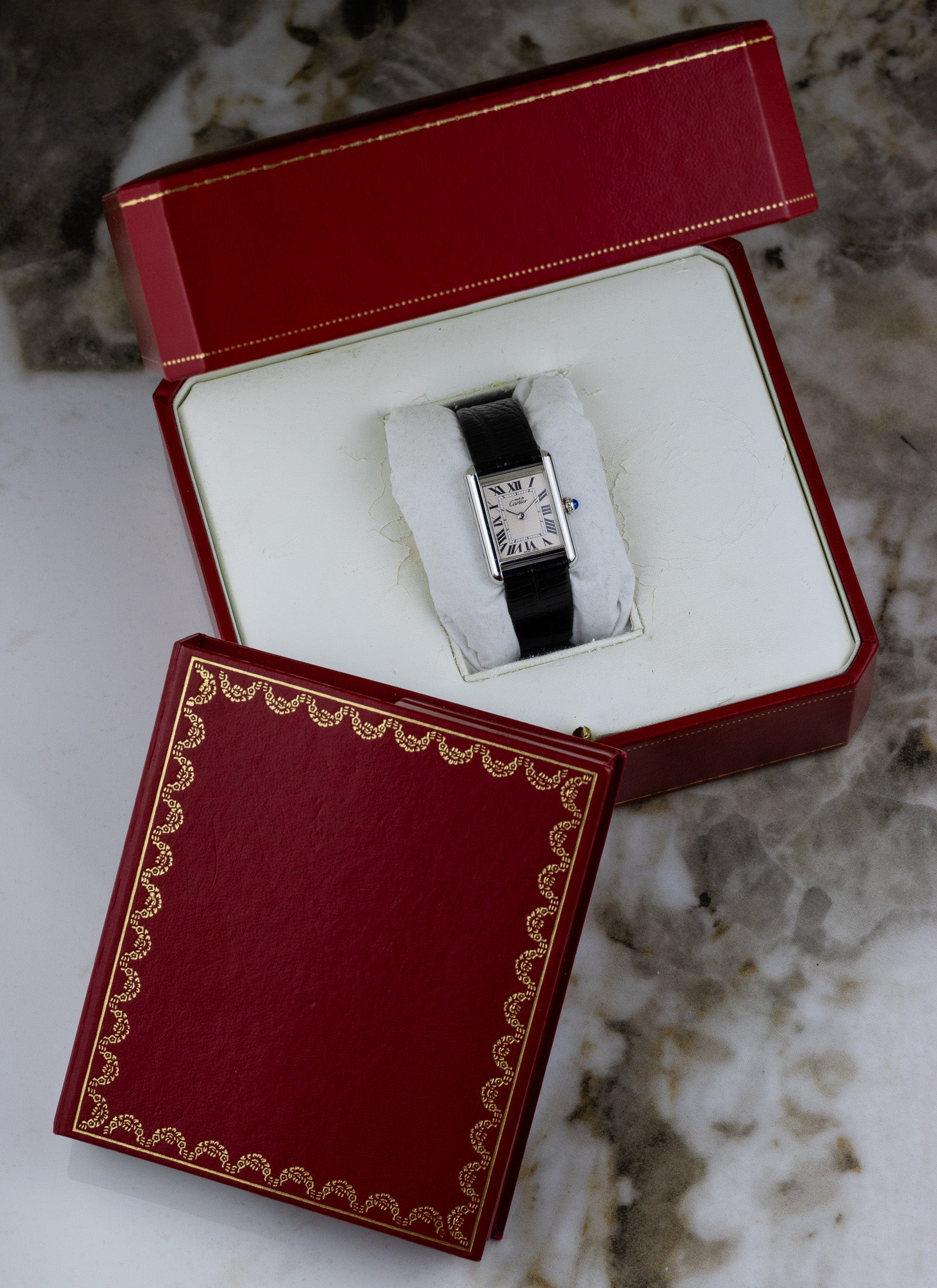 2000 Lady Cartier Must Tank Silver 2416 Full Set