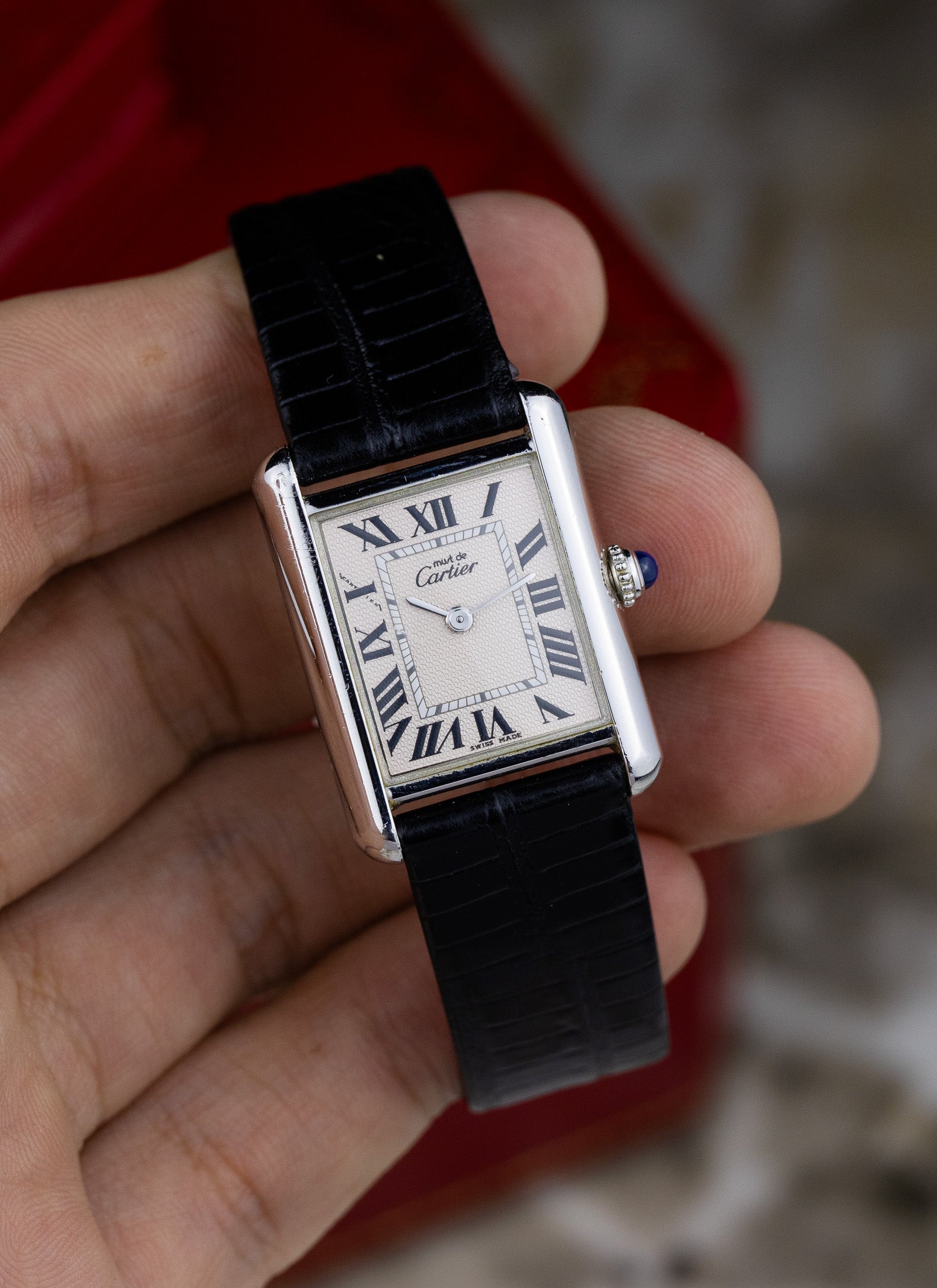 2000 Lady Cartier Must Tank Silver 2416 Full Set