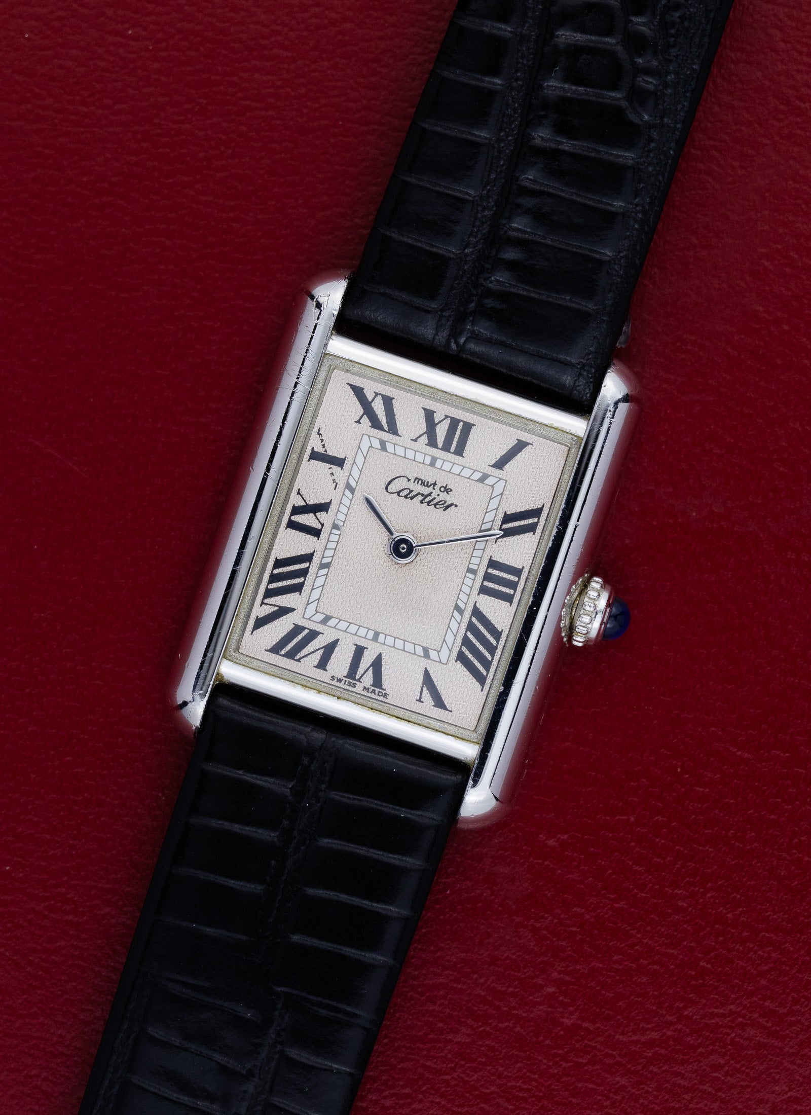2000 Lady Cartier Must Tank Silver 2416 Full Set