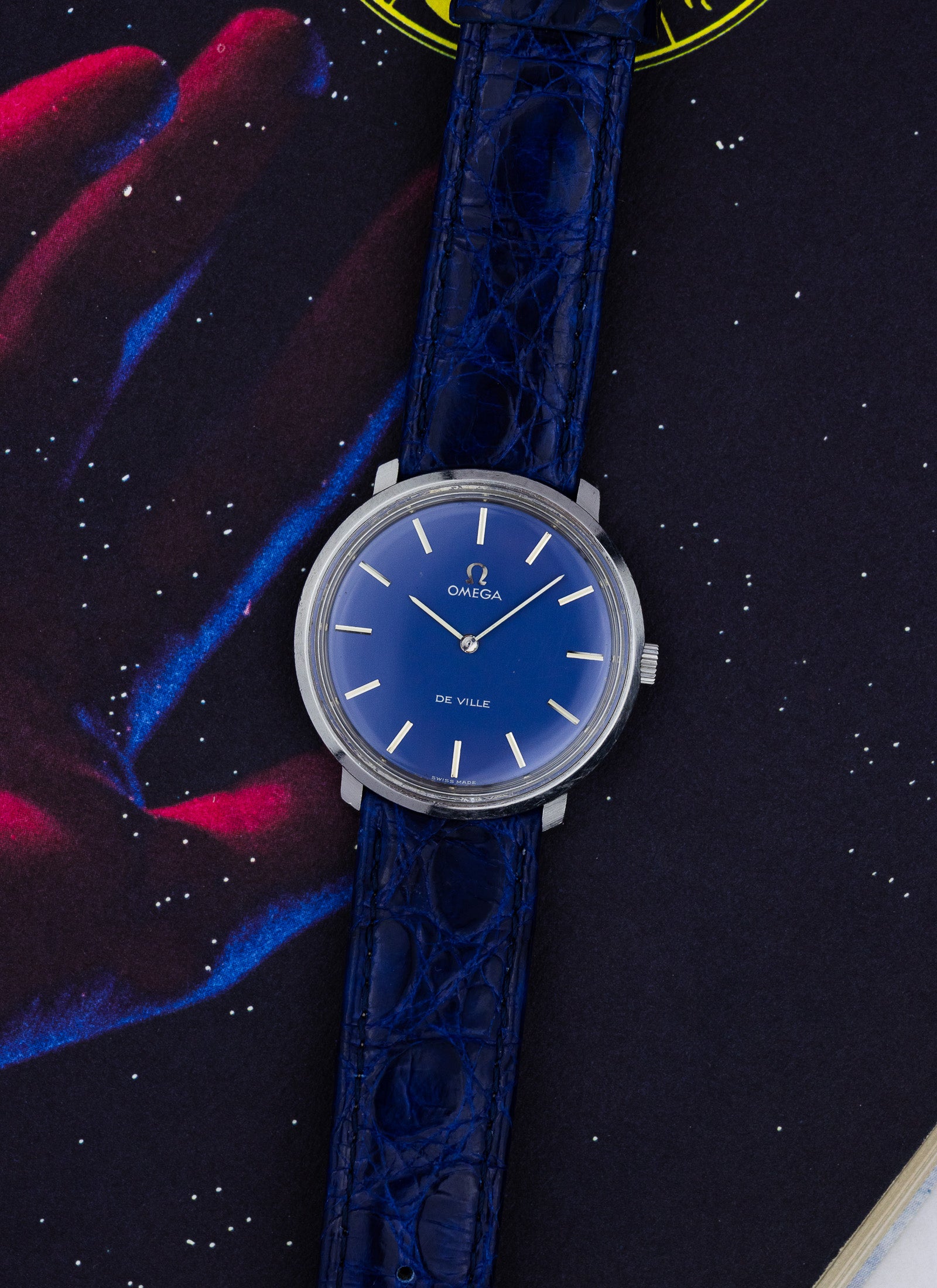 1973 Omega De Ville Navy Dial 115.0001 cal. 625 Serviced