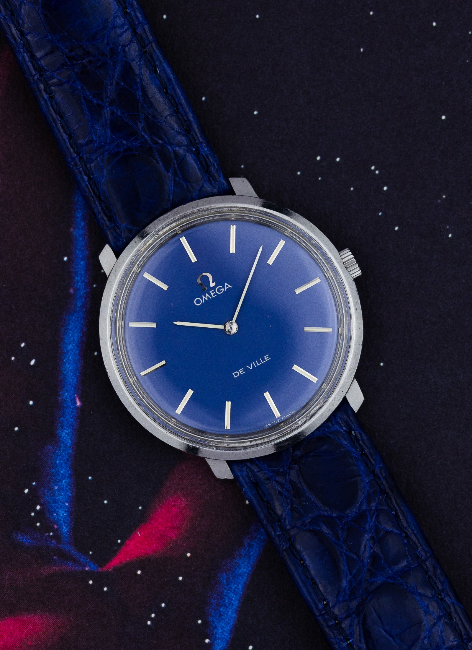 1973 Omega De Ville Navy Dial 115.0001 cal. 625 Serviced
