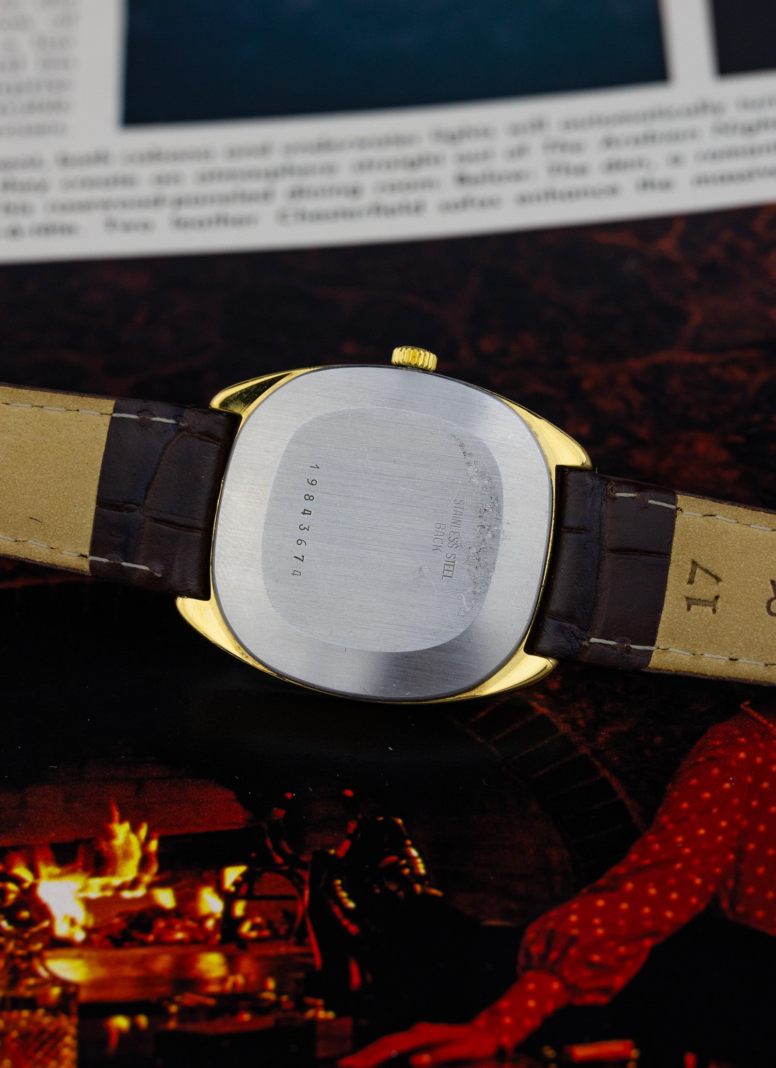 1977 Longines Gold Linen Dial 6190.832 cal. 528 Serviced