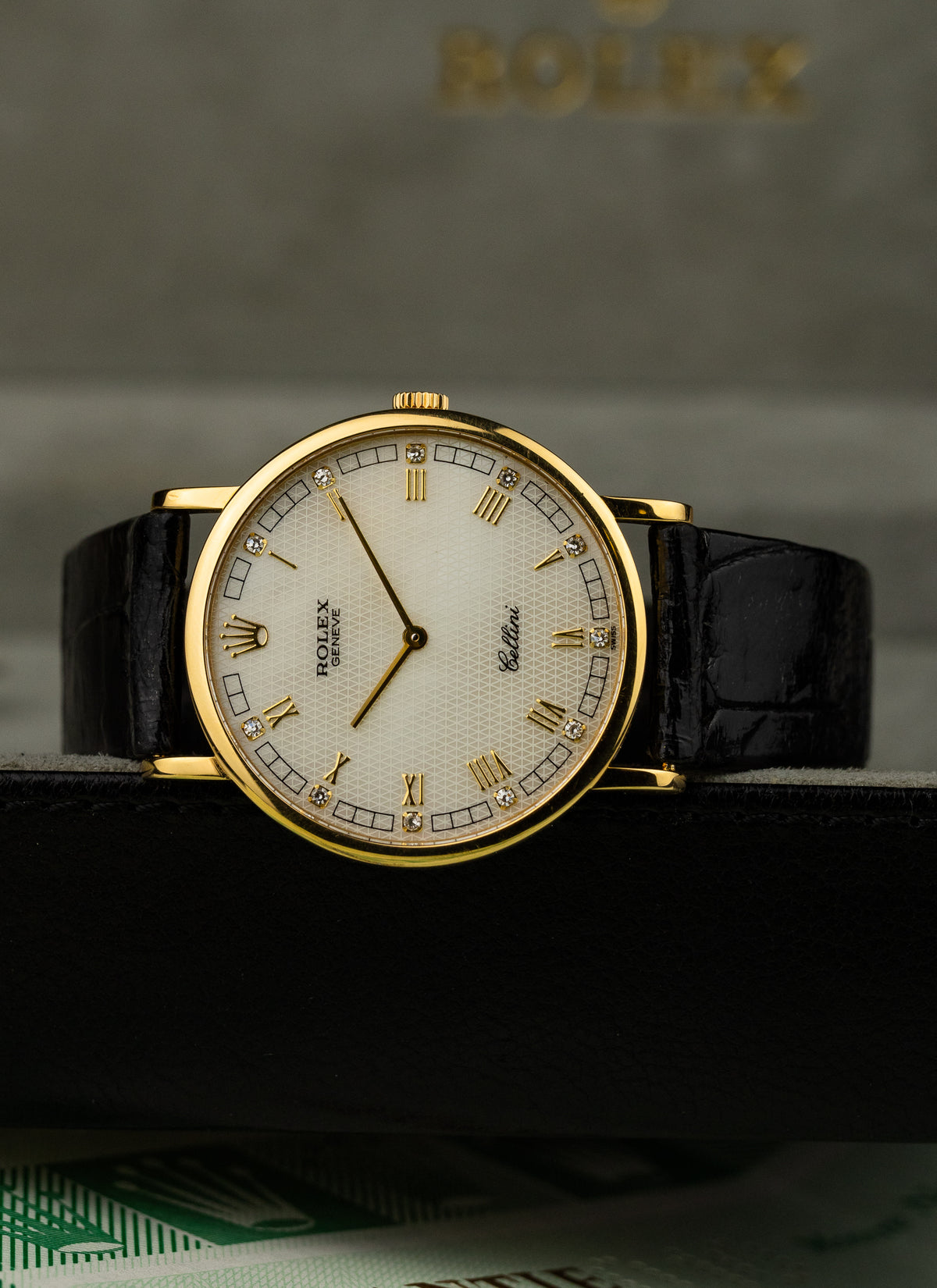 1998 18K Rolex Cellini MOP Diamonds Dial 5112/8 Full Set