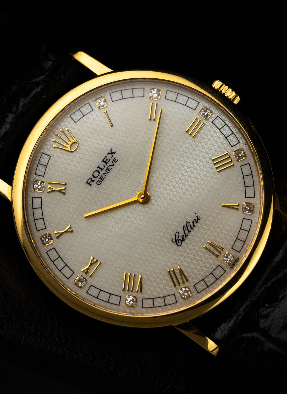 1998 18K Rolex Cellini MOP Diamonds Dial 5112/8 Full Set