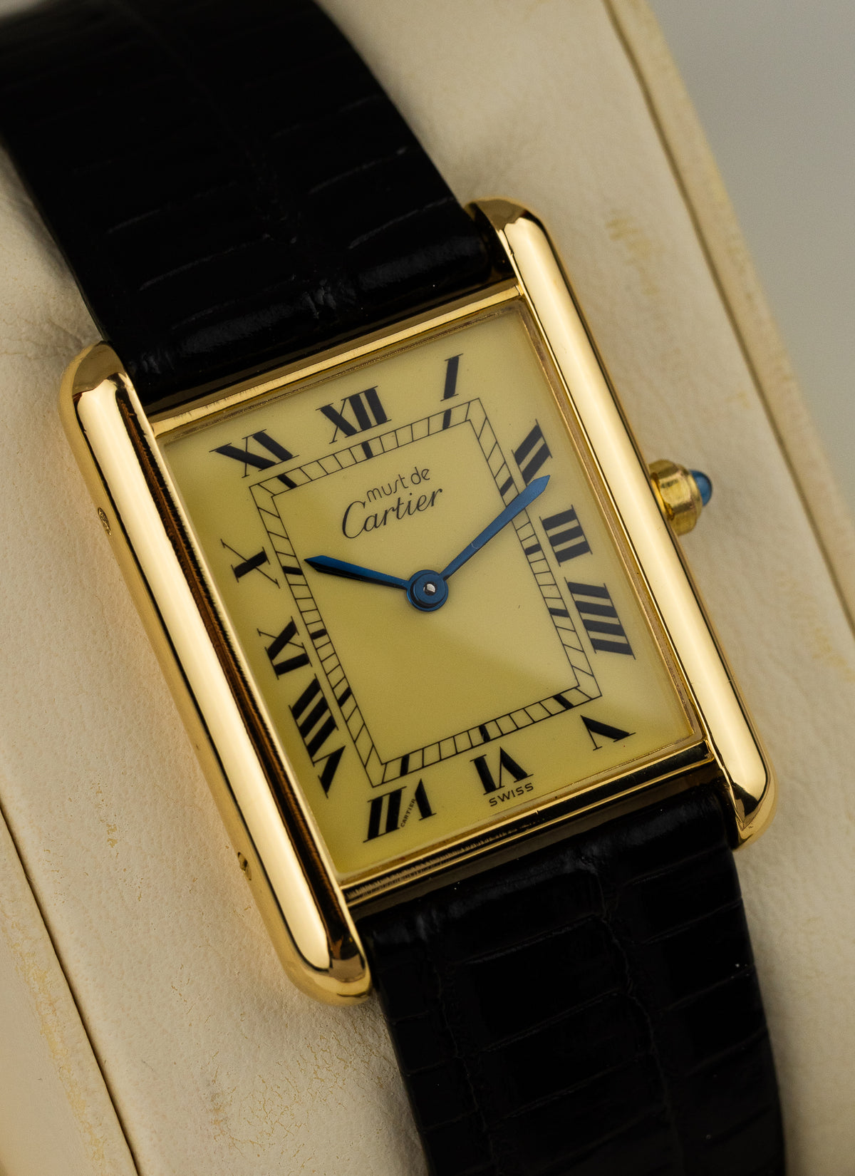 1990s Cartier Must Tank Ivory 6 81006 Box
