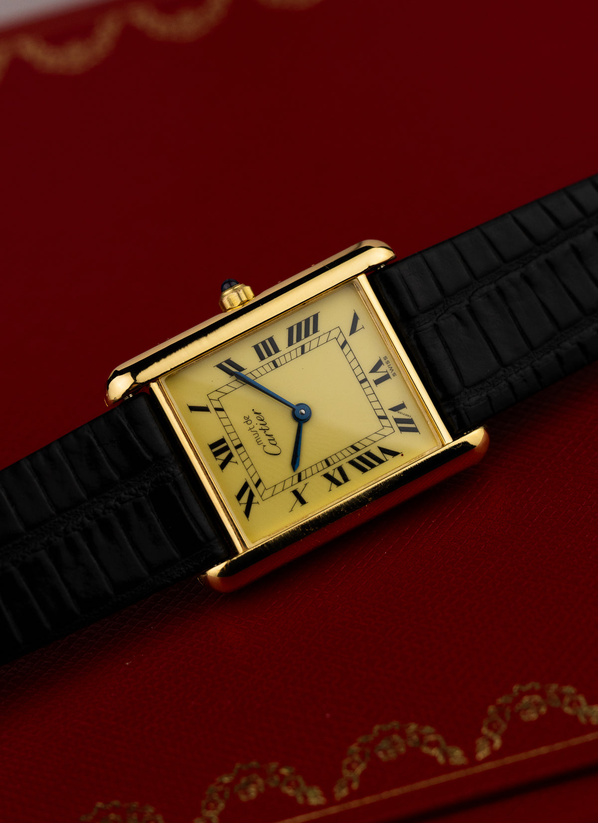 1990s Cartier Must Tank Ivory 6 81006 Box