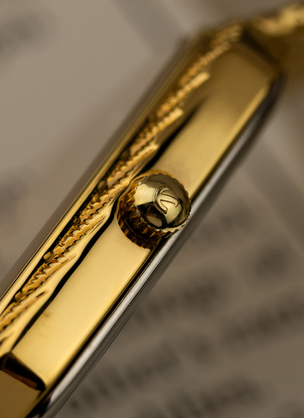 1980s Rado Vintage Gold Bracelet Diamonds 121.3588.2