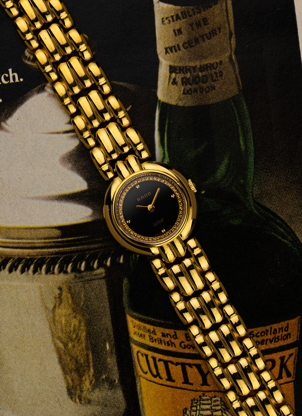 1990s Lady Rado LeSoir Gold Bracelet 204.3633.2