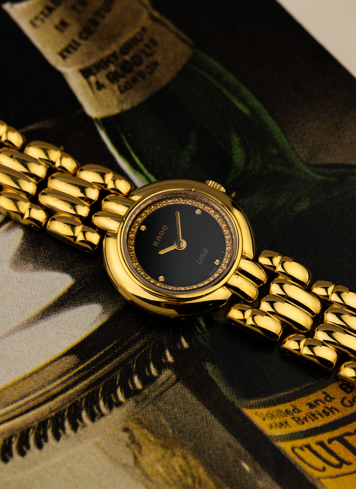 1990s Lady Rado LeSoir Gold Bracelet 204.3633.2