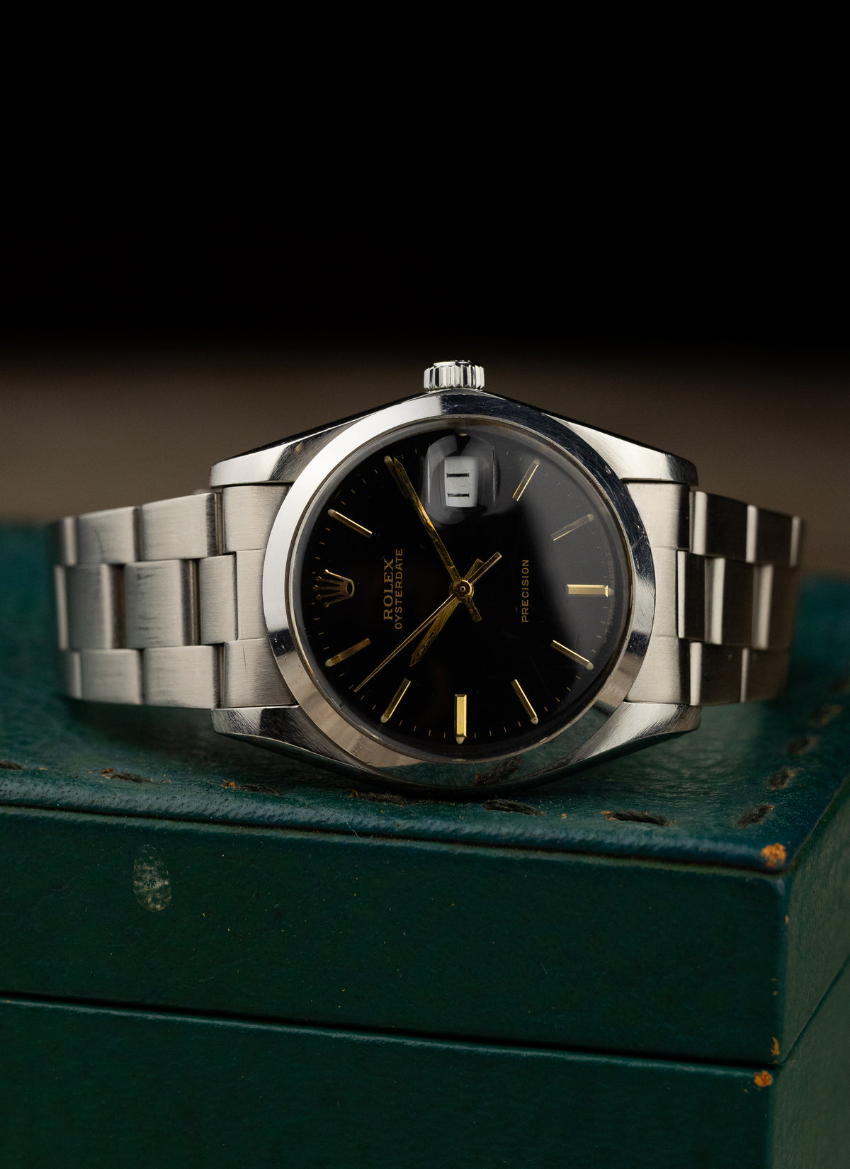 1984 Rolex Oysterdate Precision Black Gilt Dial 6694 cal. 1225 Box