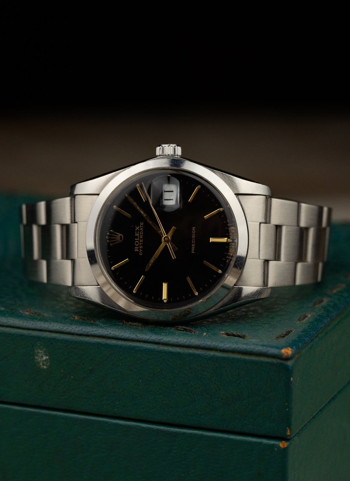 1984 Rolex Oysterdate Precision Black Gilt Dial 6694 cal. 1225 Box