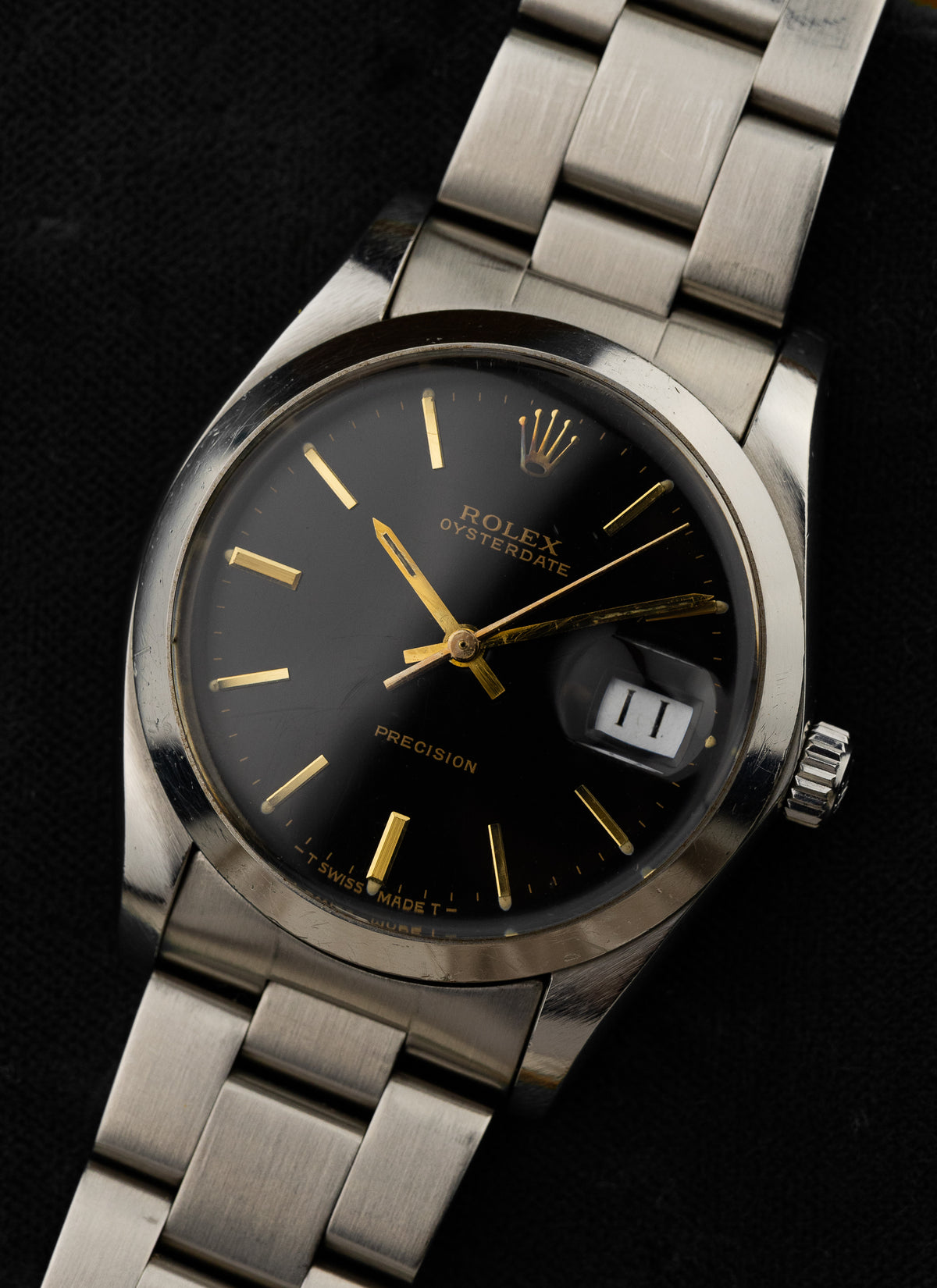 1984 Rolex Oysterdate Precision Black Gilt Dial 6694 cal. 1225 Box