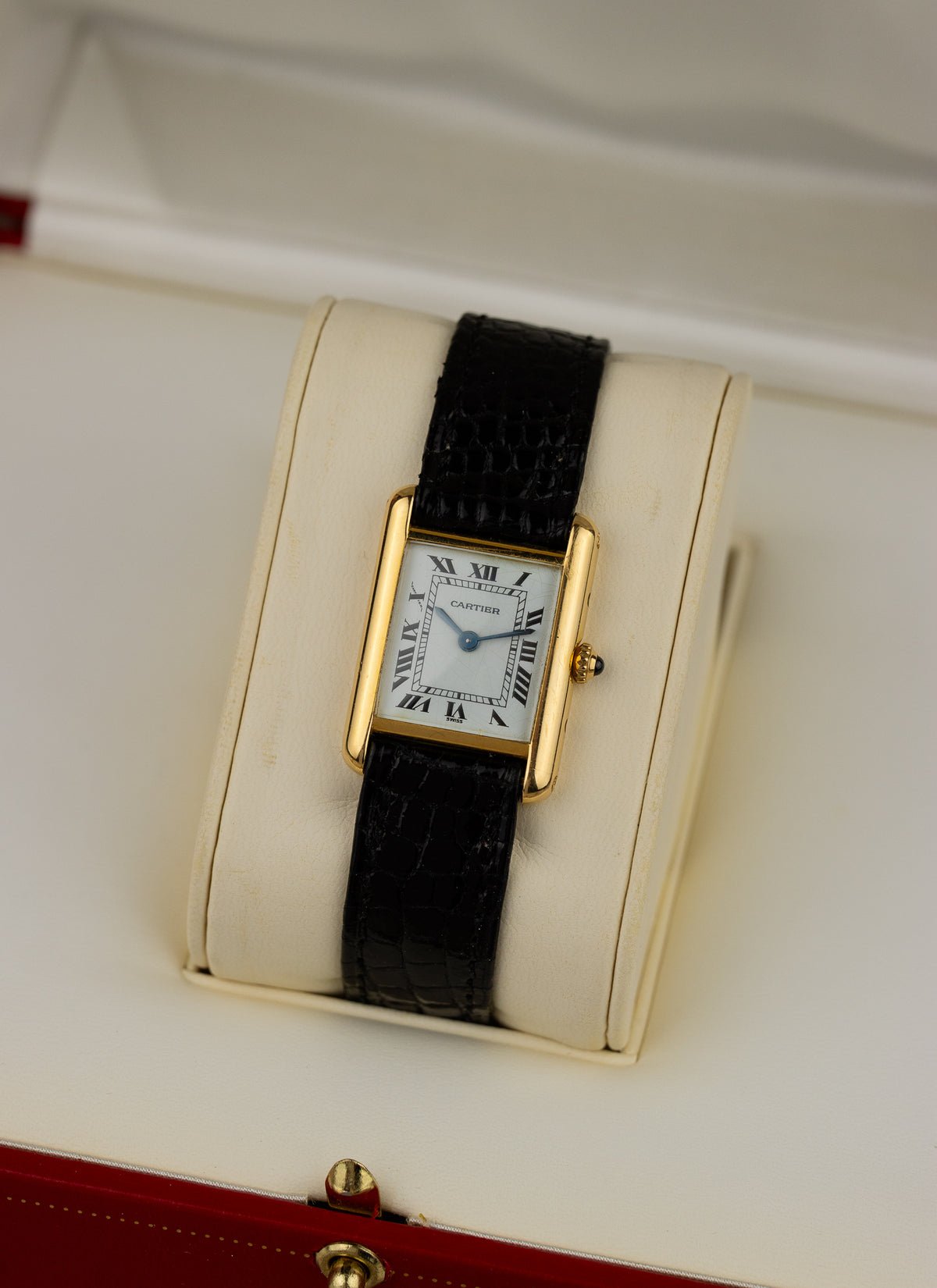 1990s 18K Lady Cartier Tank Louis 66001 Box