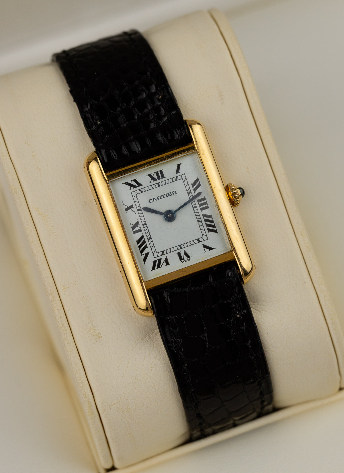 1990s 18K Lady Cartier Tank Louis 66001 Box