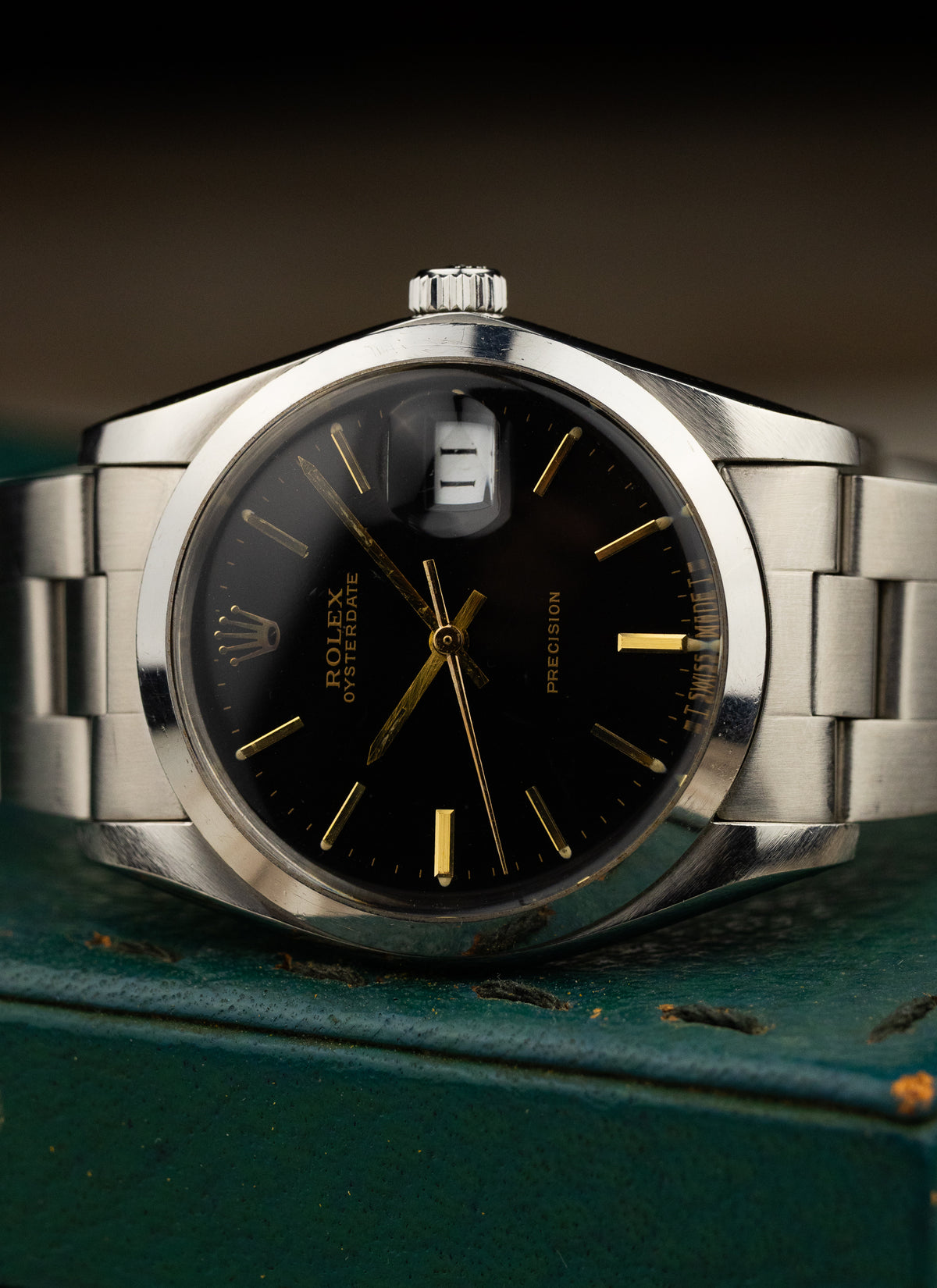 1984 Rolex Oysterdate Precision Black Gilt Dial 6694 cal. 1225 Box