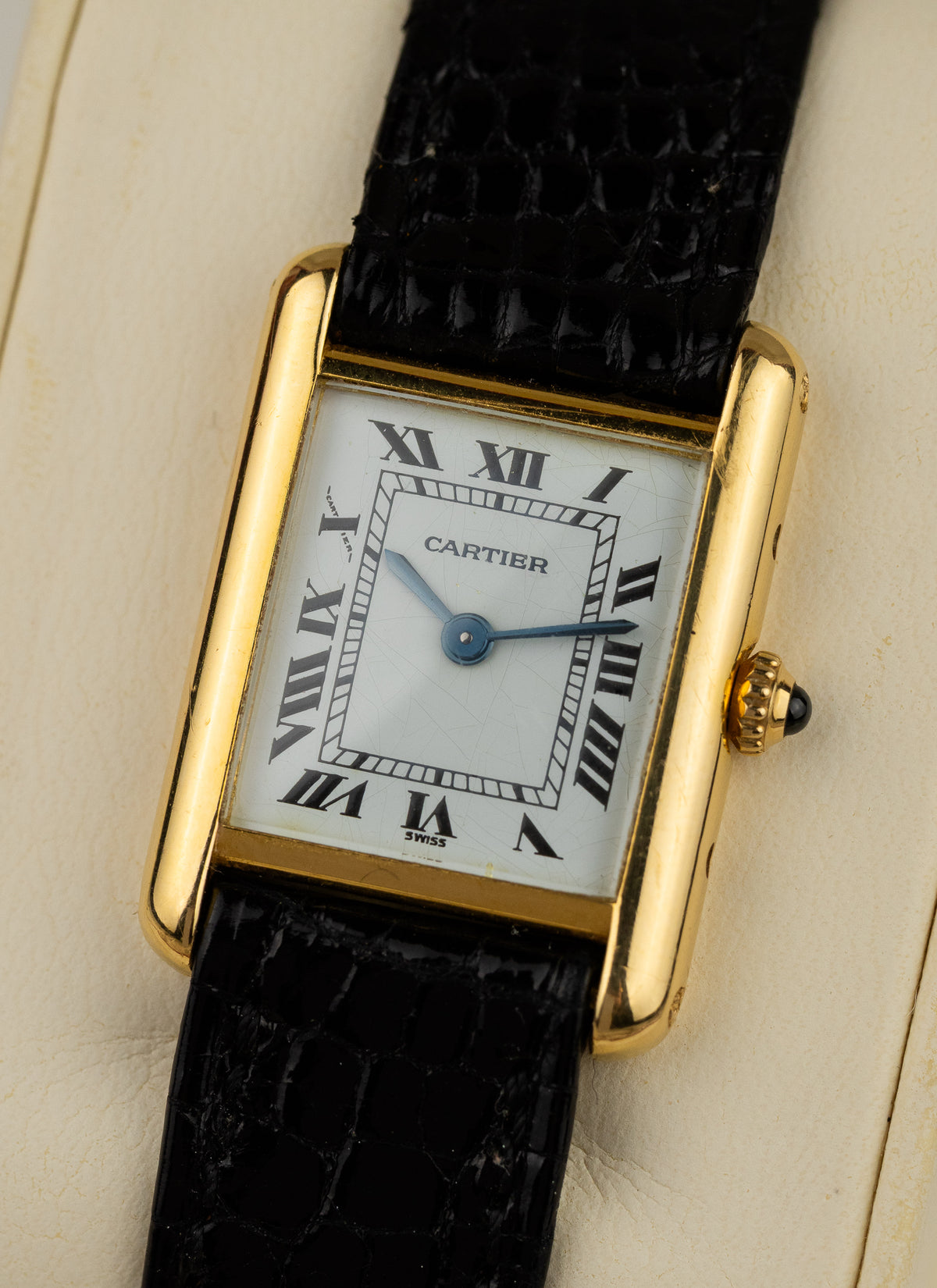 1990s 18K Lady Cartier Tank Louis 66001 Box