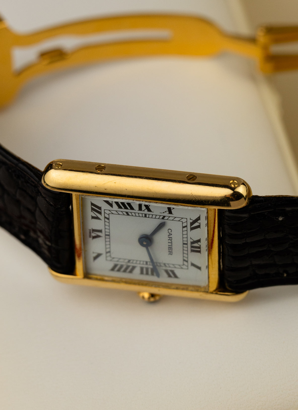 1990s 18K Lady Cartier Tank Louis 66001 Box