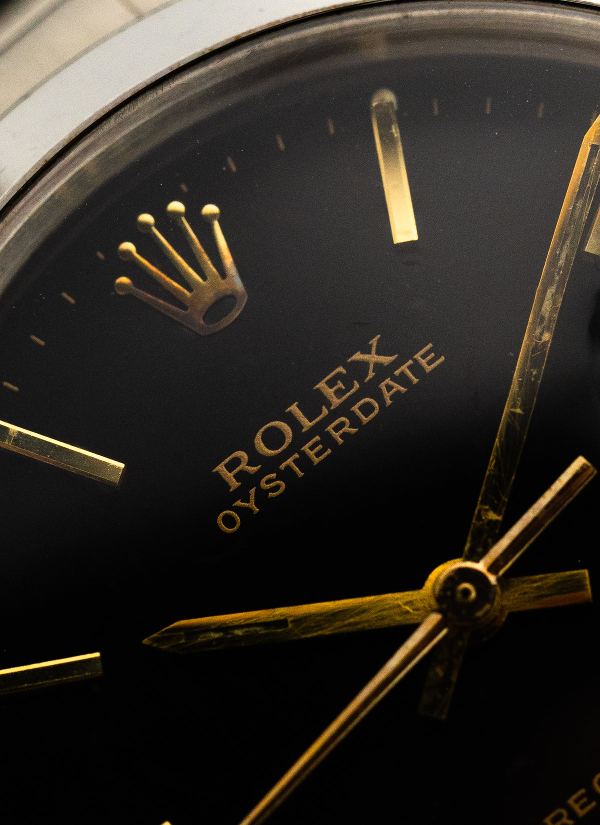 1984 Rolex Oysterdate Precision Black Gilt Dial 6694 cal. 1225 Box