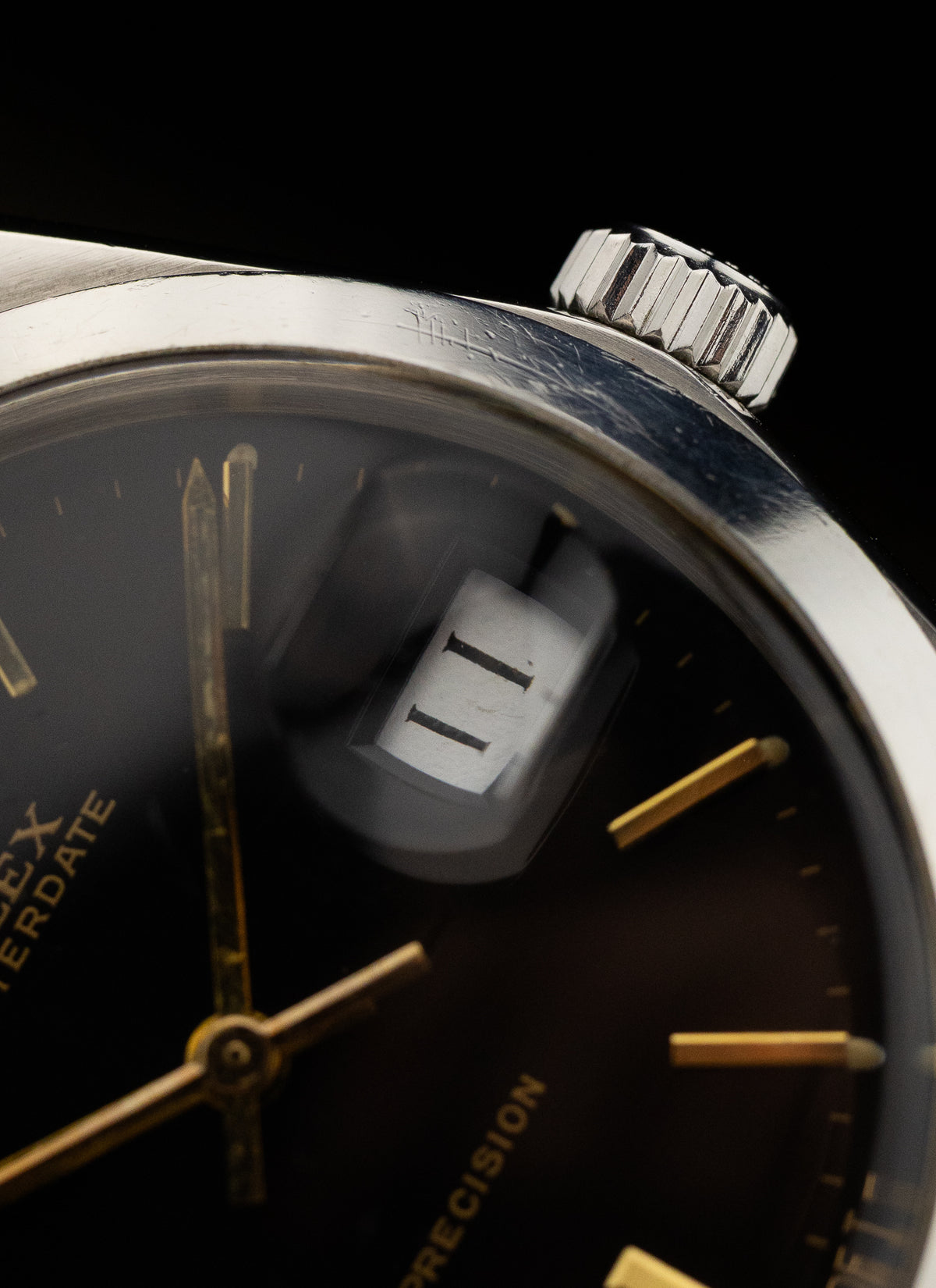 1984 Rolex Oysterdate Precision Black Gilt Dial 6694 cal. 1225 Box