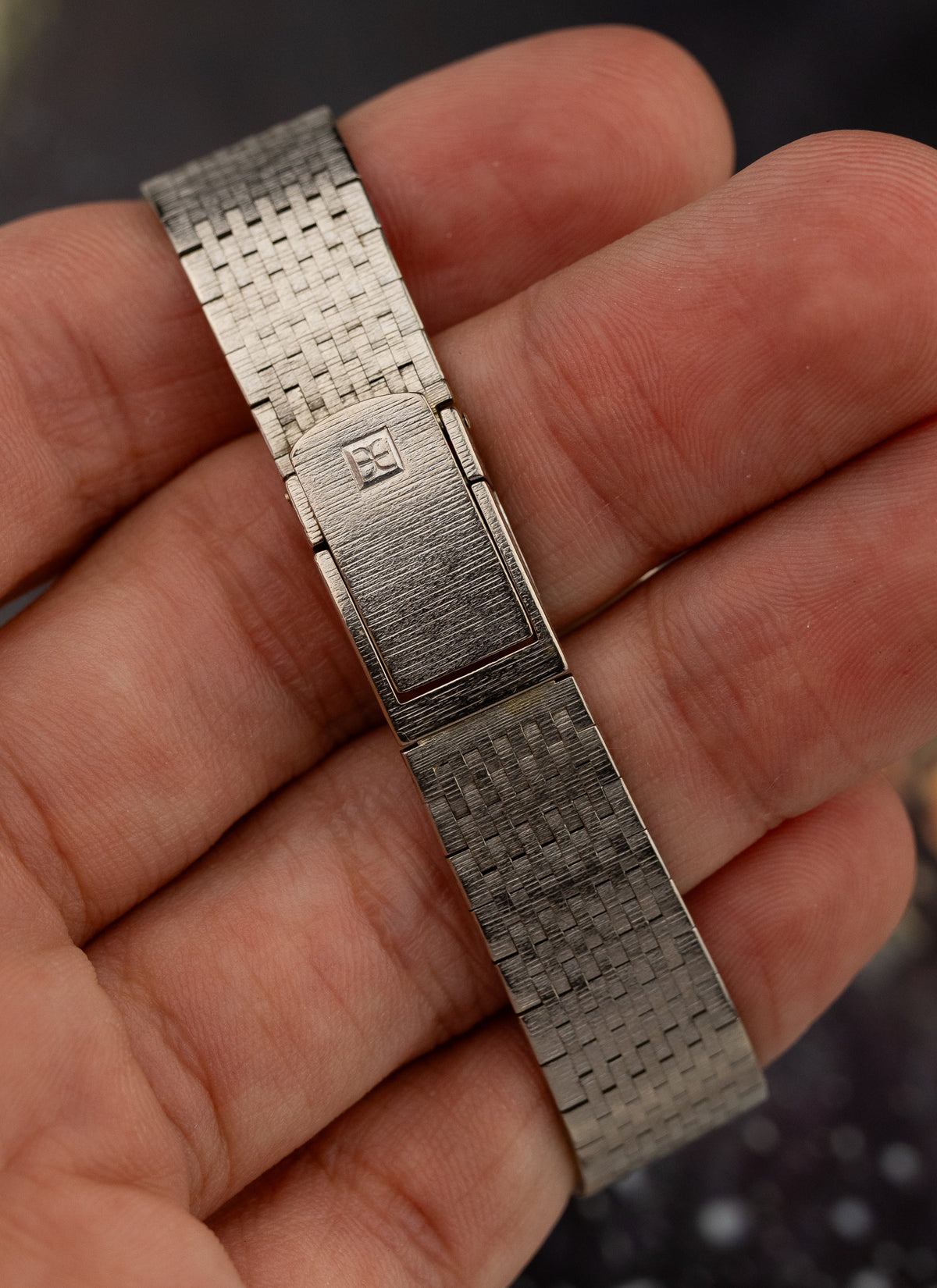 1970s 18K Lady Ebel White Gold Diamonds Pavé Dial