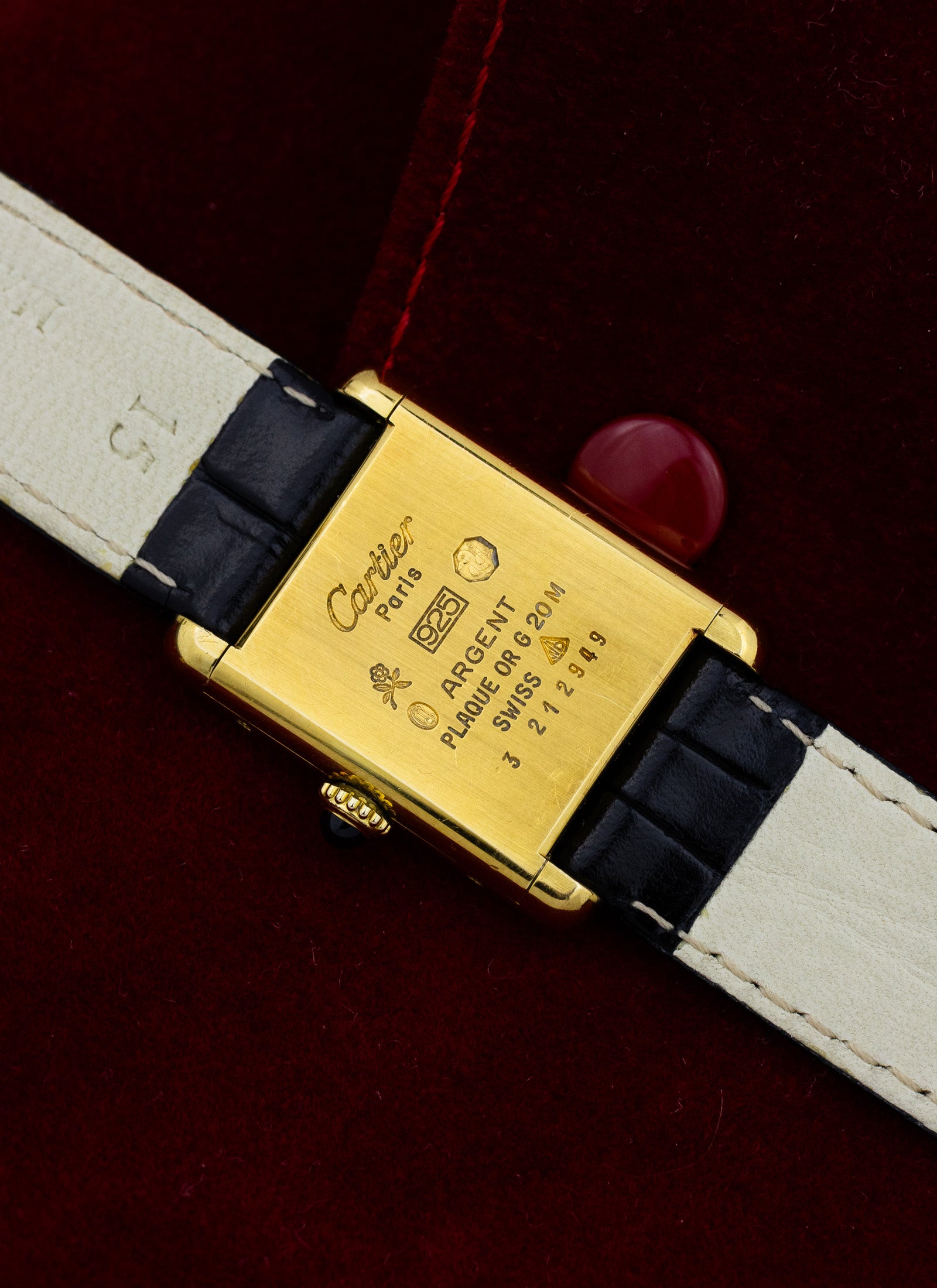 1980s Lady Cartier Must Tank Manual Winding „Discor Dial”