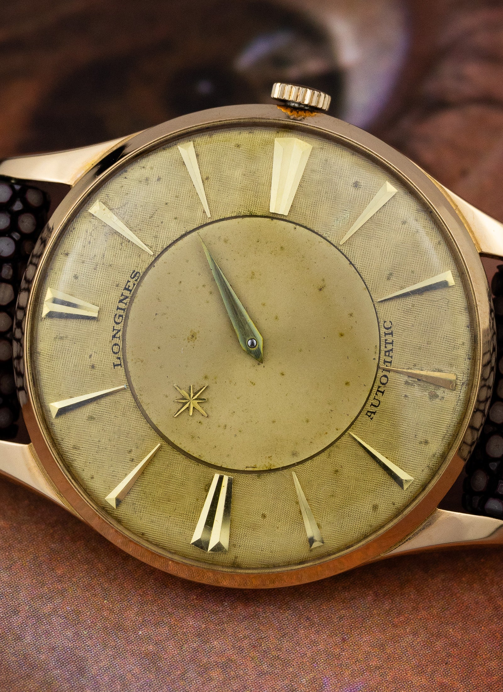 1958 18K Longines Mystery Dial cal. 19A