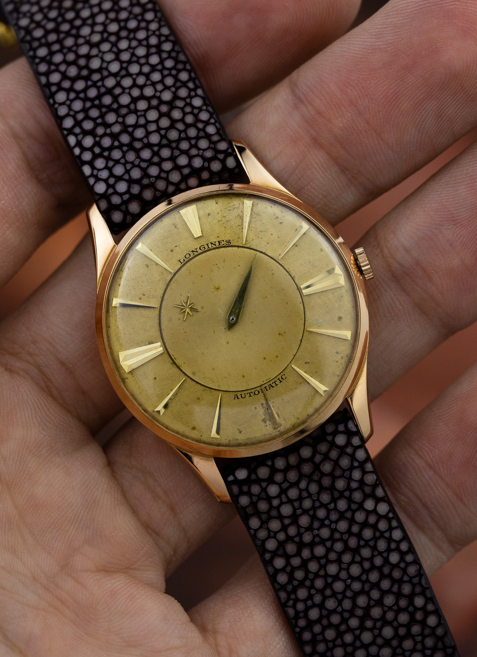 1958 18K Longines Mystery Dial cal. 19A
