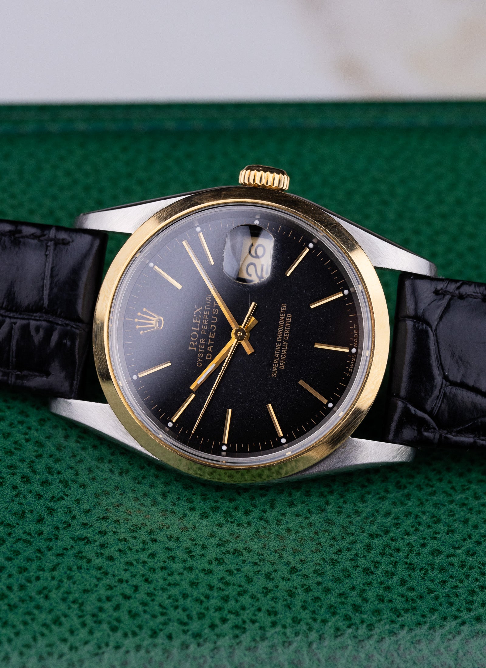1997 Rolex Datejust Black Dial 16203 cal. 3135 Box