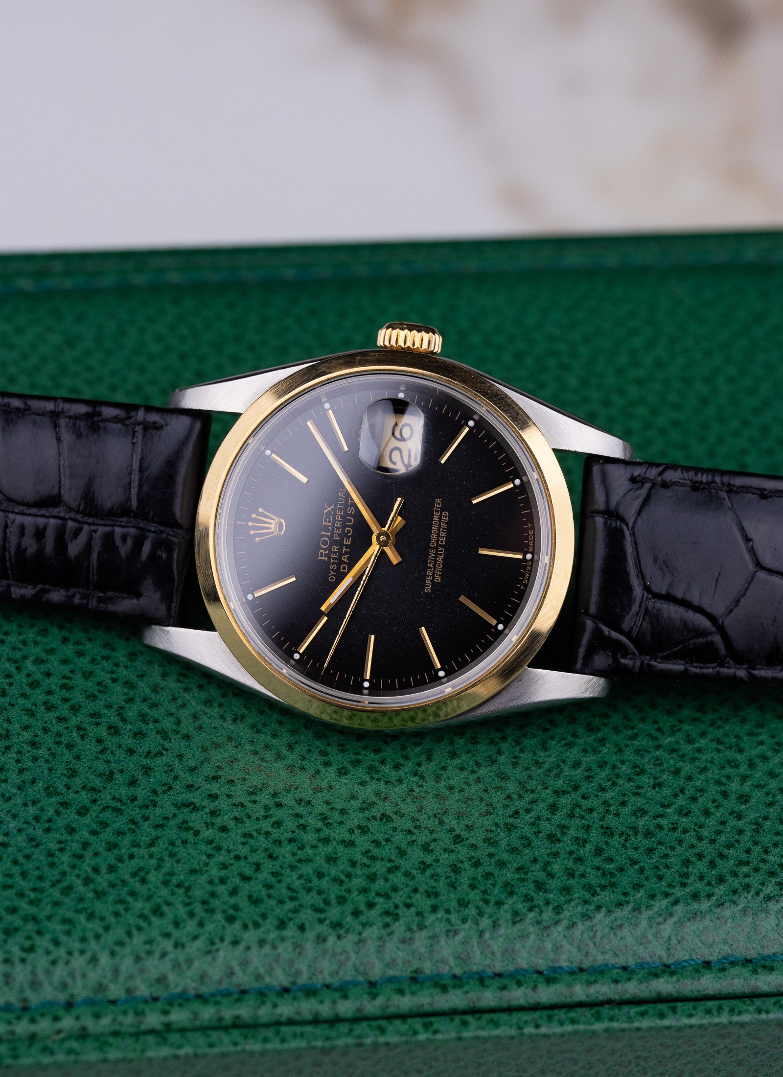 1997 Rolex Datejust Black Dial 16203 cal. 3135 Box