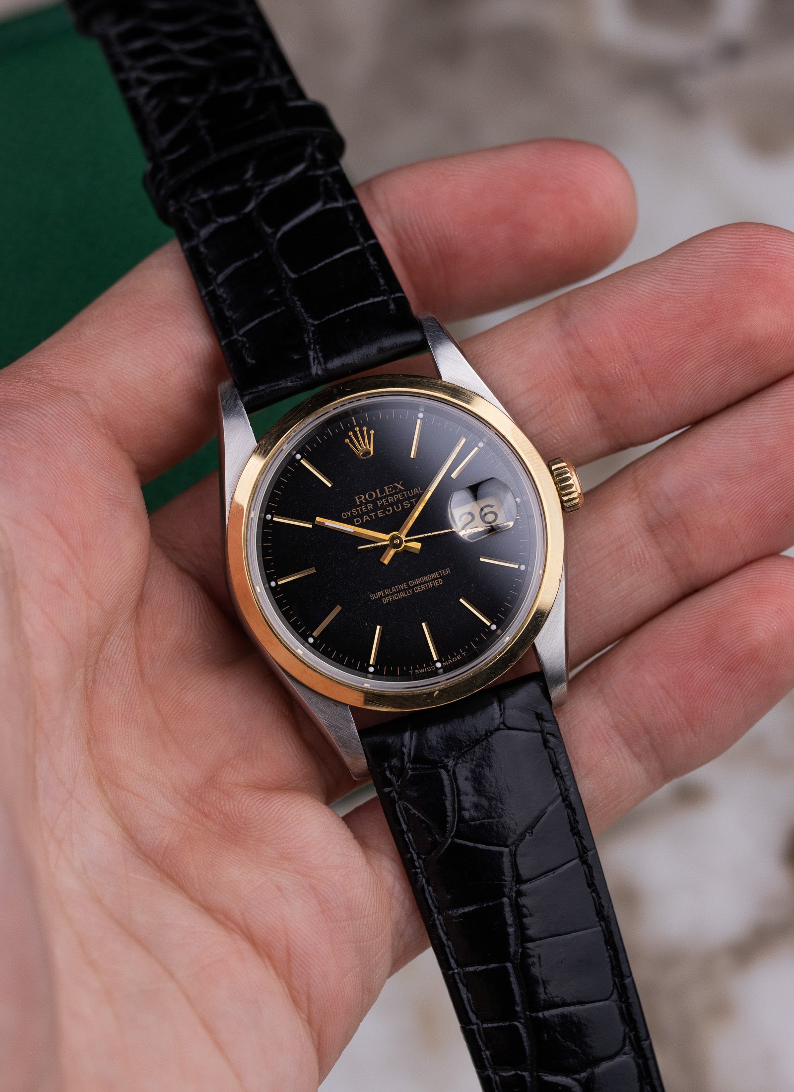 1997 Rolex Datejust Black Dial 16203 cal. 3135 Box