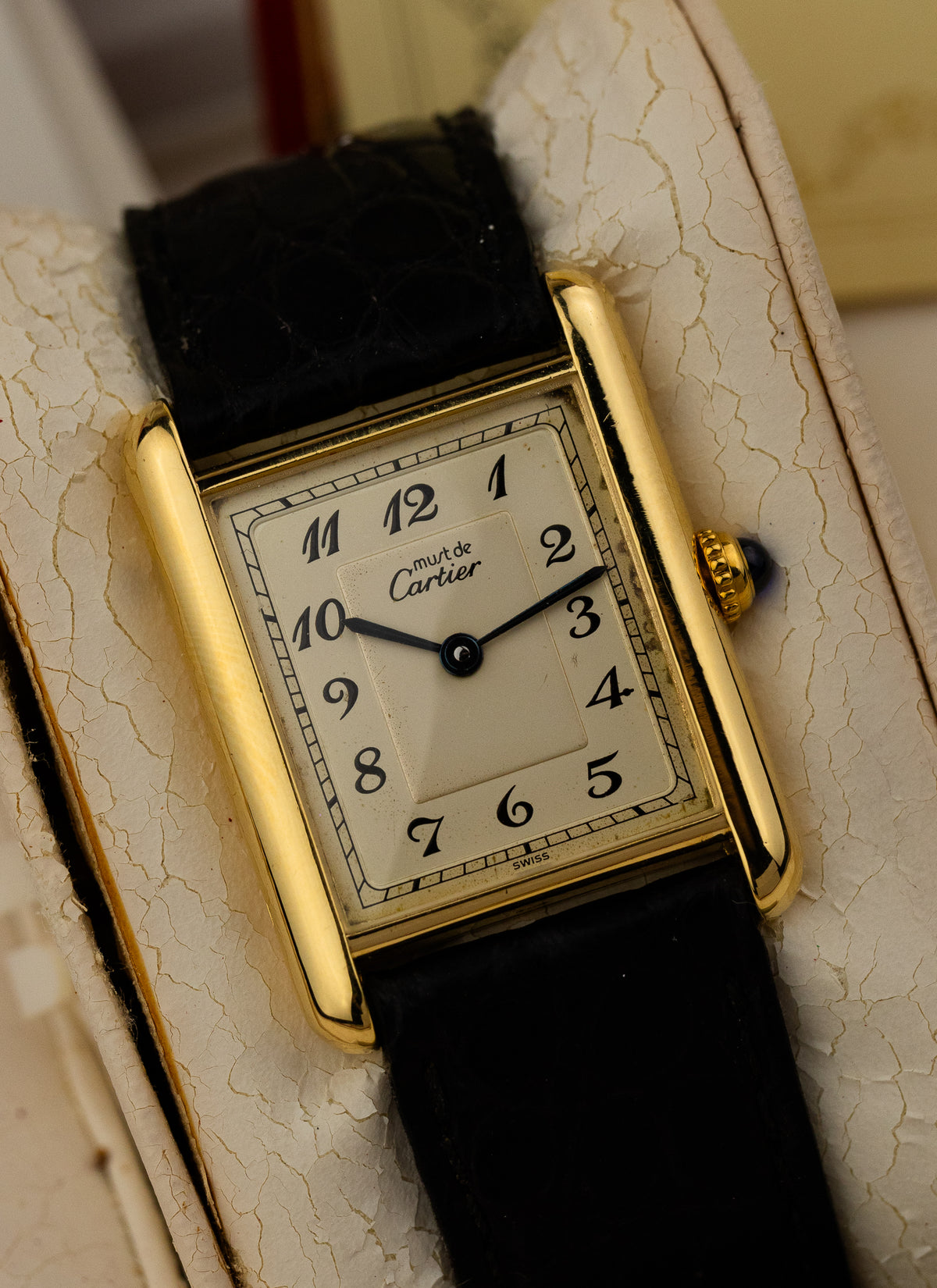 1980s Cartier Must Tank Breguet Dial 590005 Full Set