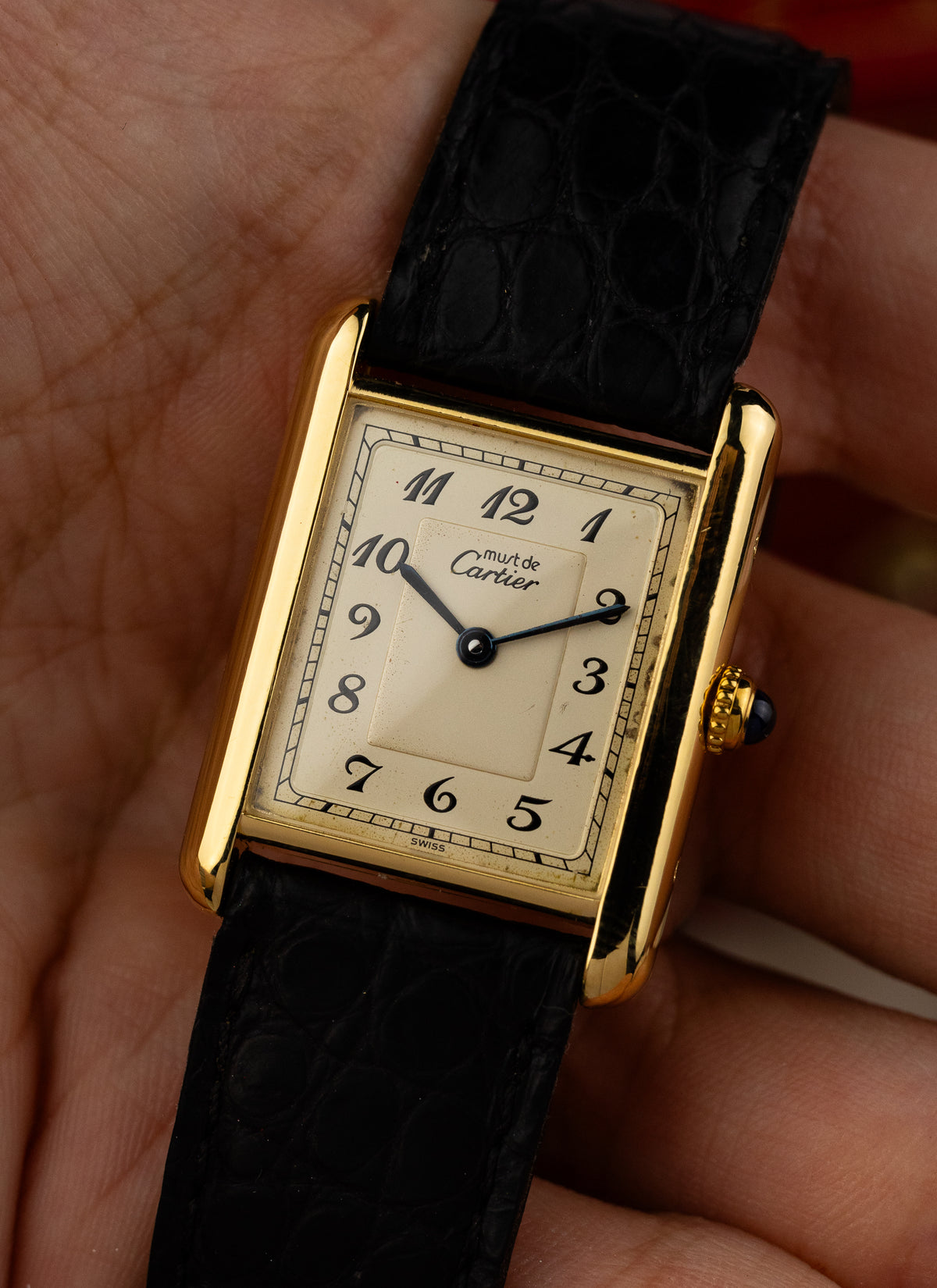 1980s Cartier Must Tank Breguet Dial 590005 Full Set