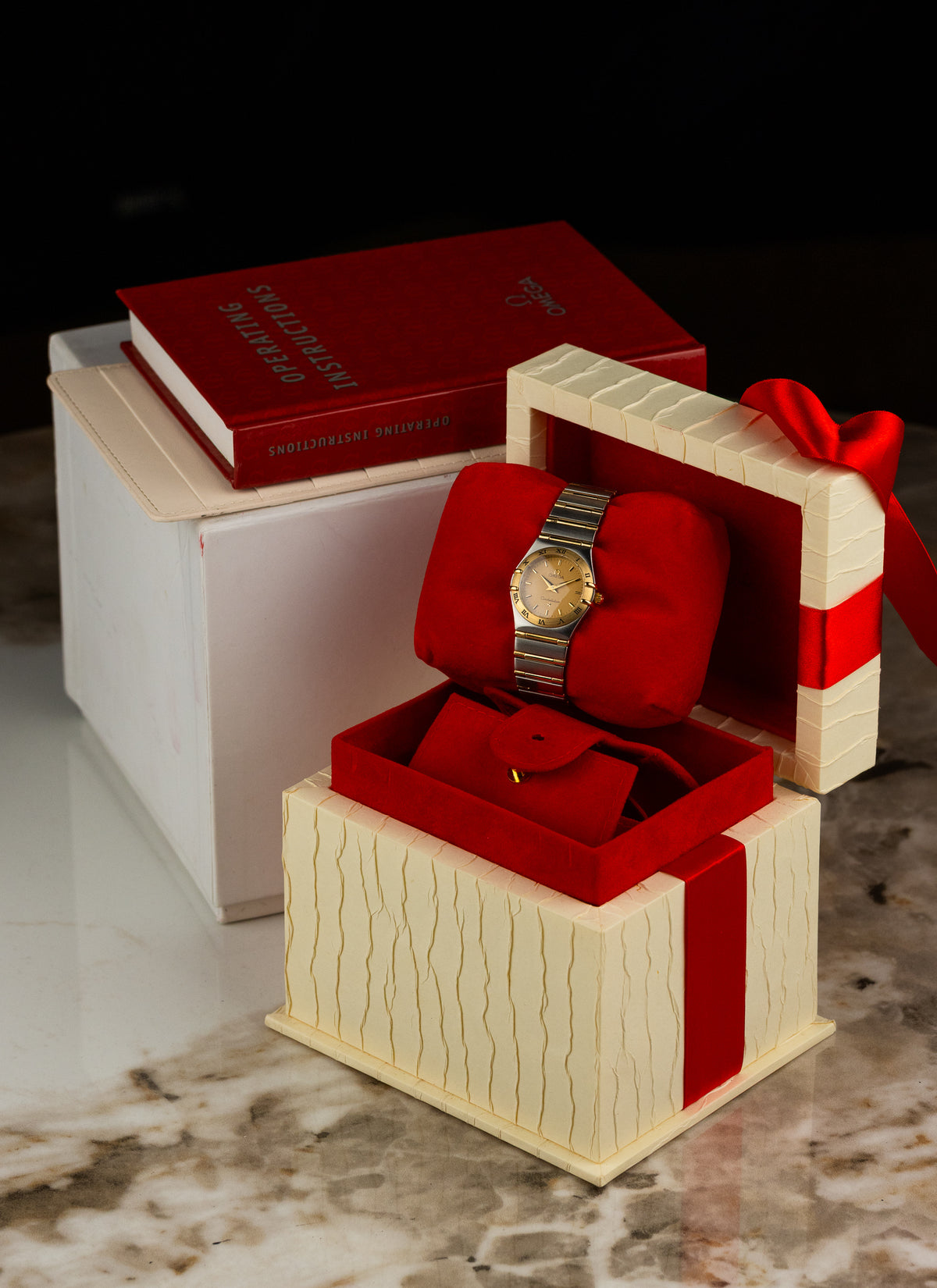 1998 Lady Omega Constellation Manhattan Bicolor 795.1202 cal. 1456 Box