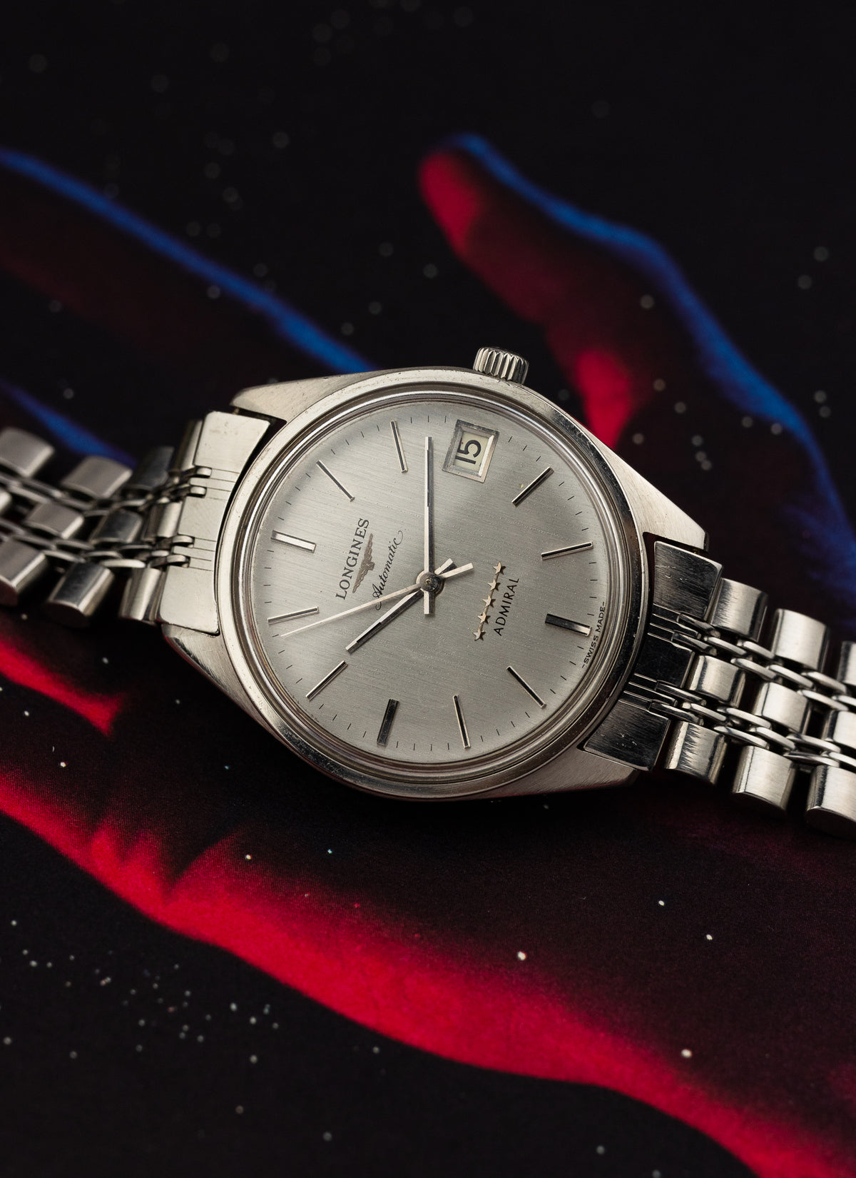 1970s Longines Admiral 5 Stars 1563 2 6651 cal. 431 Serviced