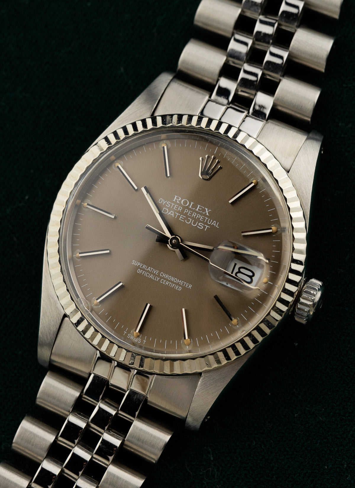 1981 Rolex Datejust Grey Taupe Dial 16014