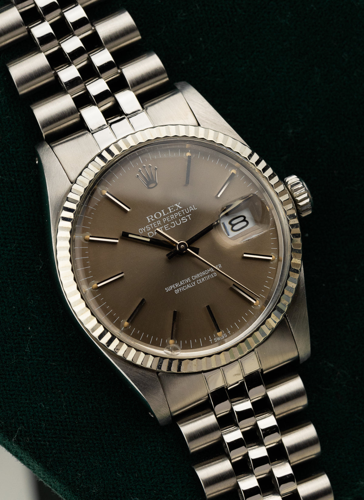 1981 Rolex Datejust Grey Taupe Dial 16014