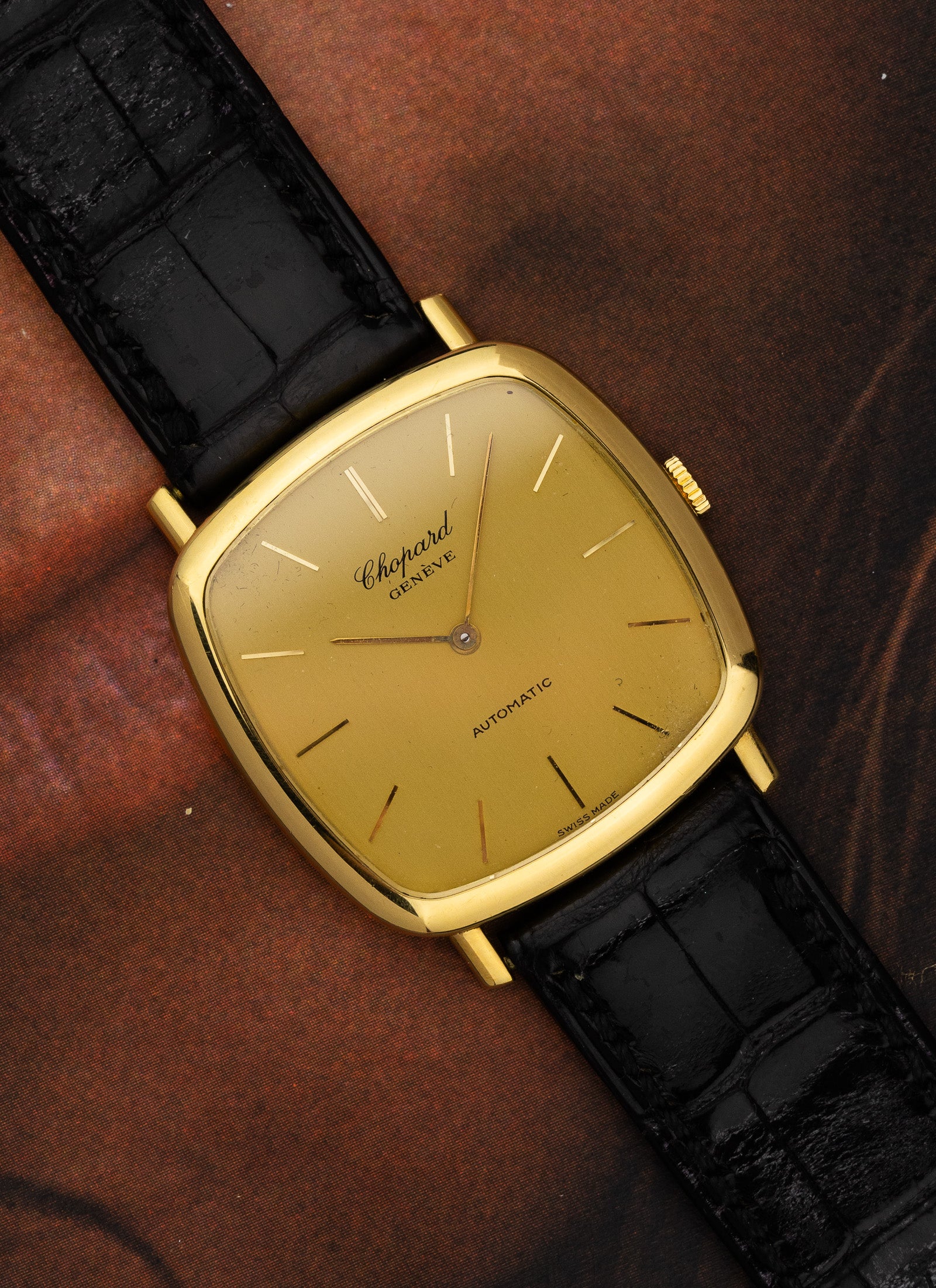 1980s 18K Chopard 2086 Cushion Case Automatic cal. 2-66