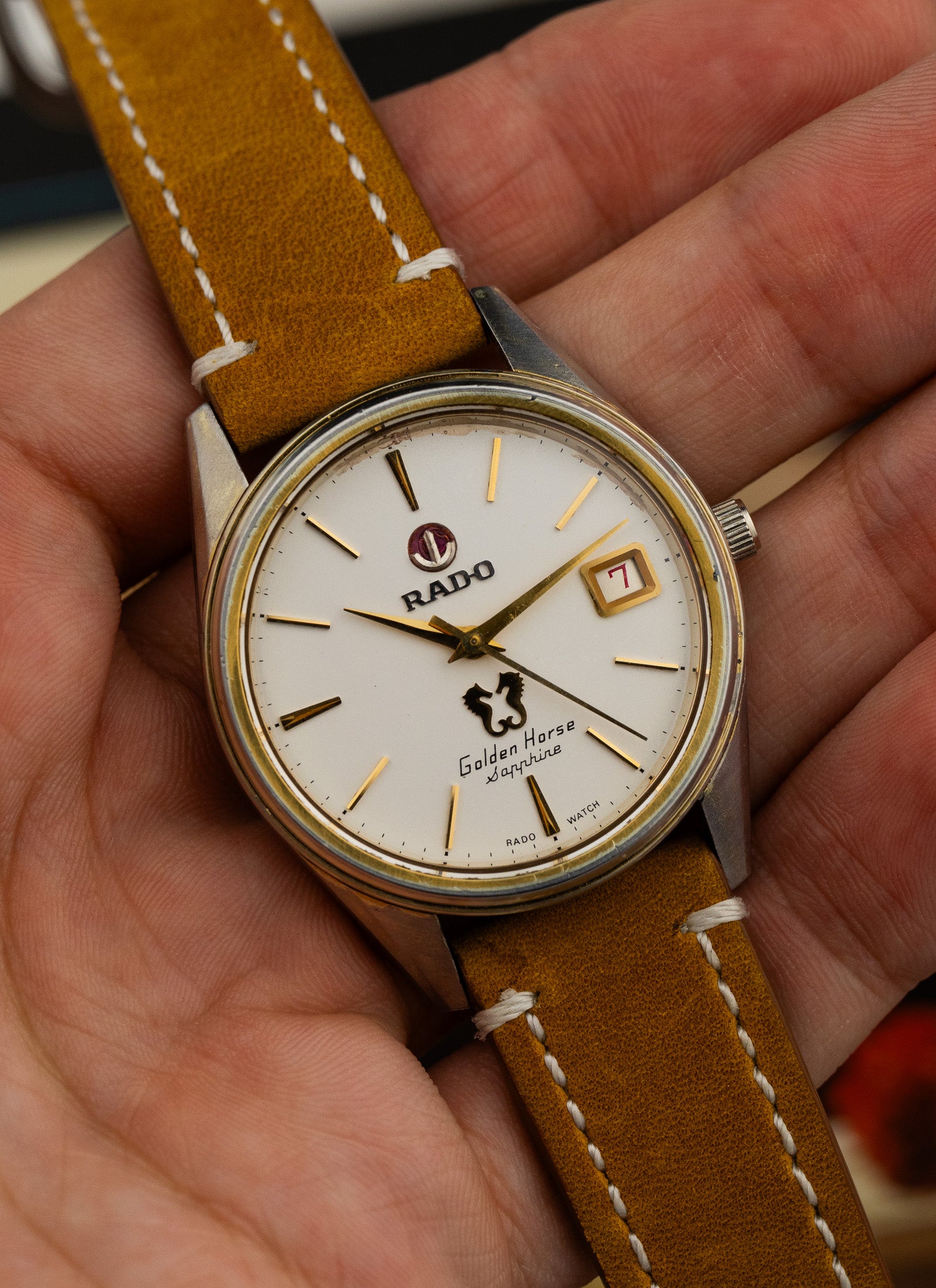 1980s Rado Golden Horse Sapphire Serviced