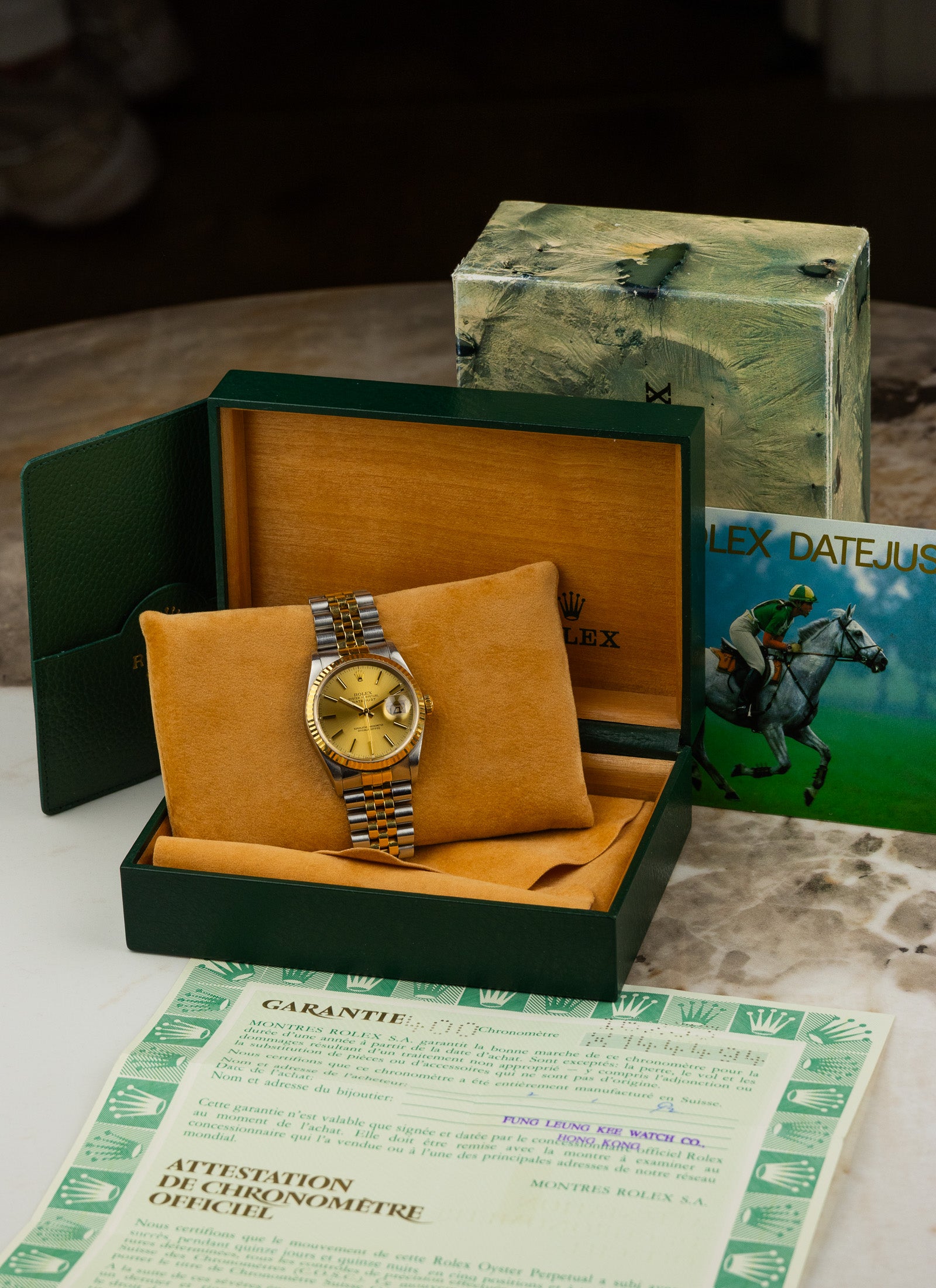 1991 Rolex Datejust Bicolor Champagne Dial 16233 Serviced Full Set