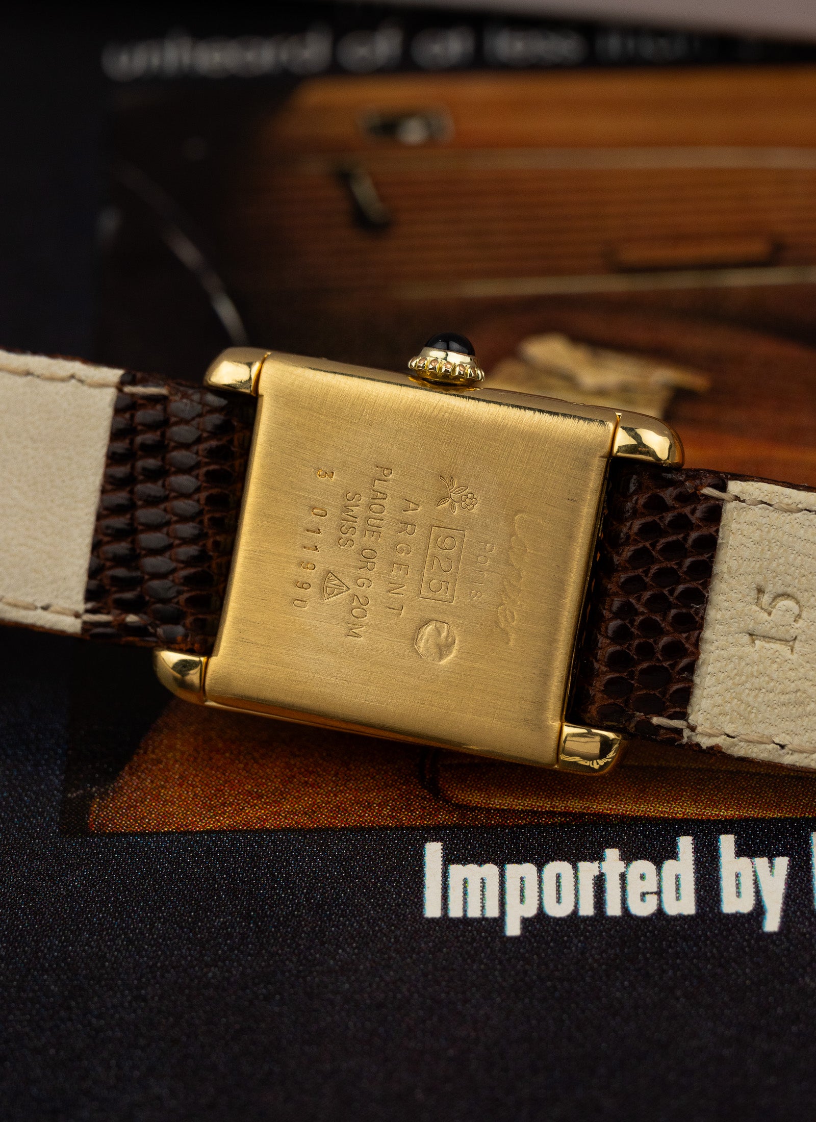 1980s Lady Cartier Must Tank Lemon Dial Manual Winding Serviced