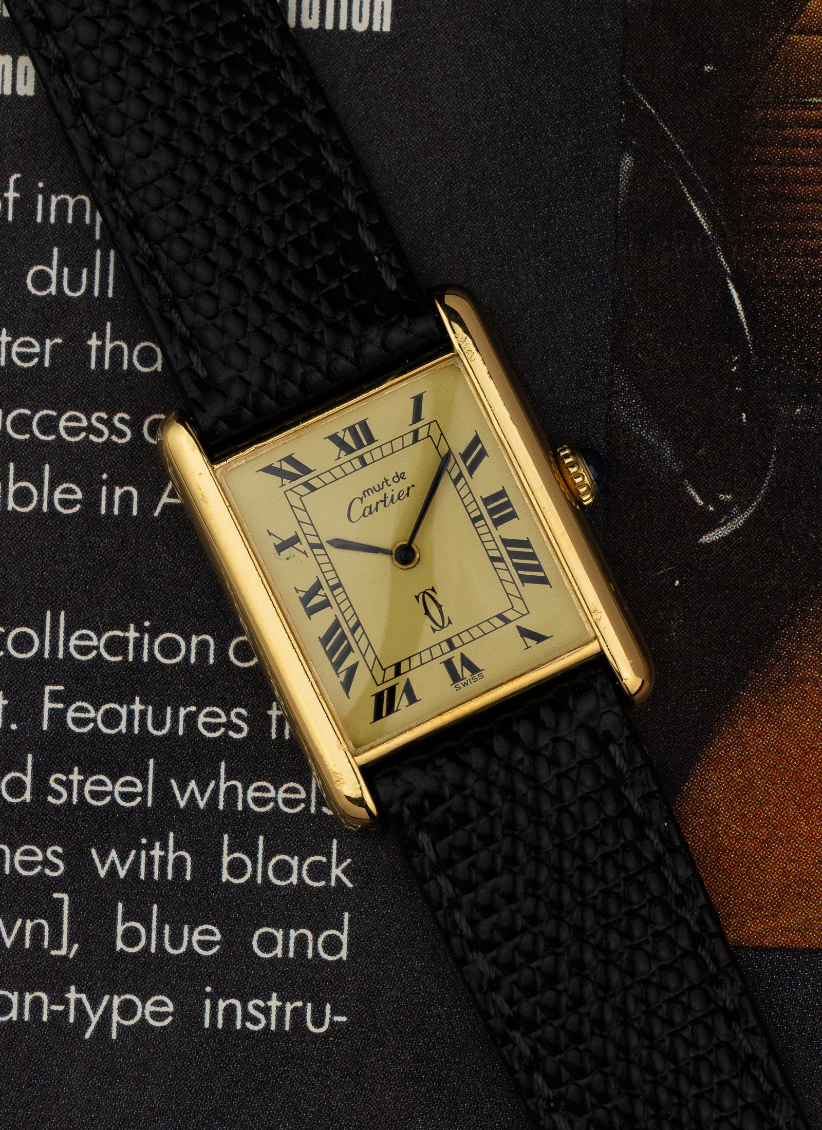 1980s Cartier Must Tank Ivory Manual Winding Serviced