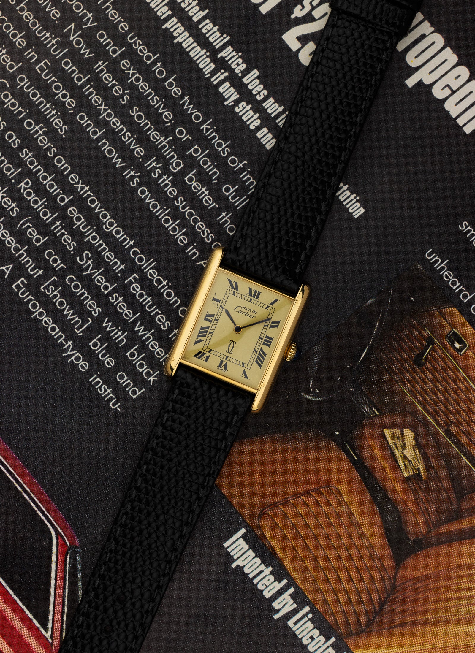 1980s Cartier Must Tank Ivory Manual Winding Serviced